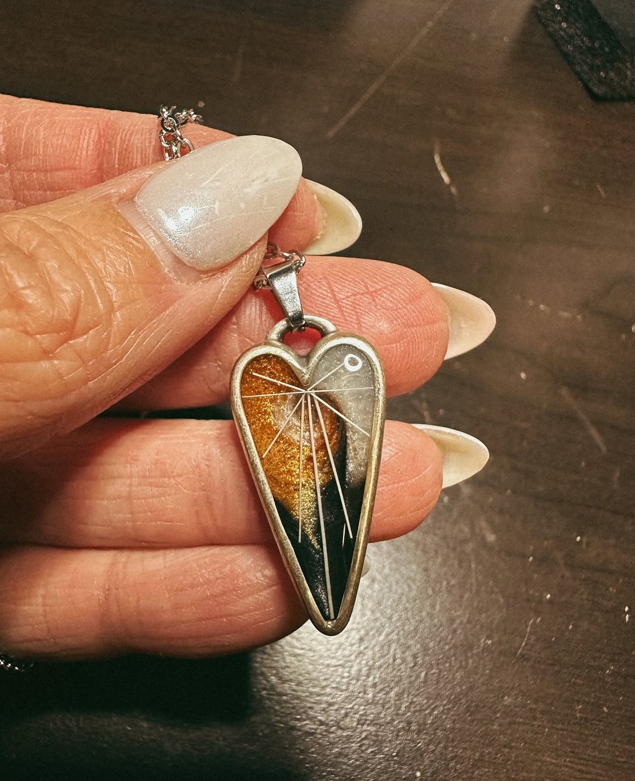 Antique Silver Plated Pet Keepsake/Memorial Pendant - Fallen Whiskers
