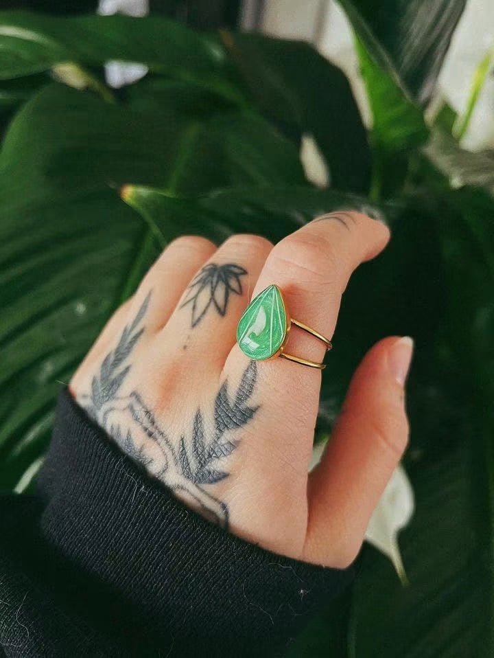 Double Banded Teardrop Pet Keepsake/Memorial Rings - Fallen Whiskers