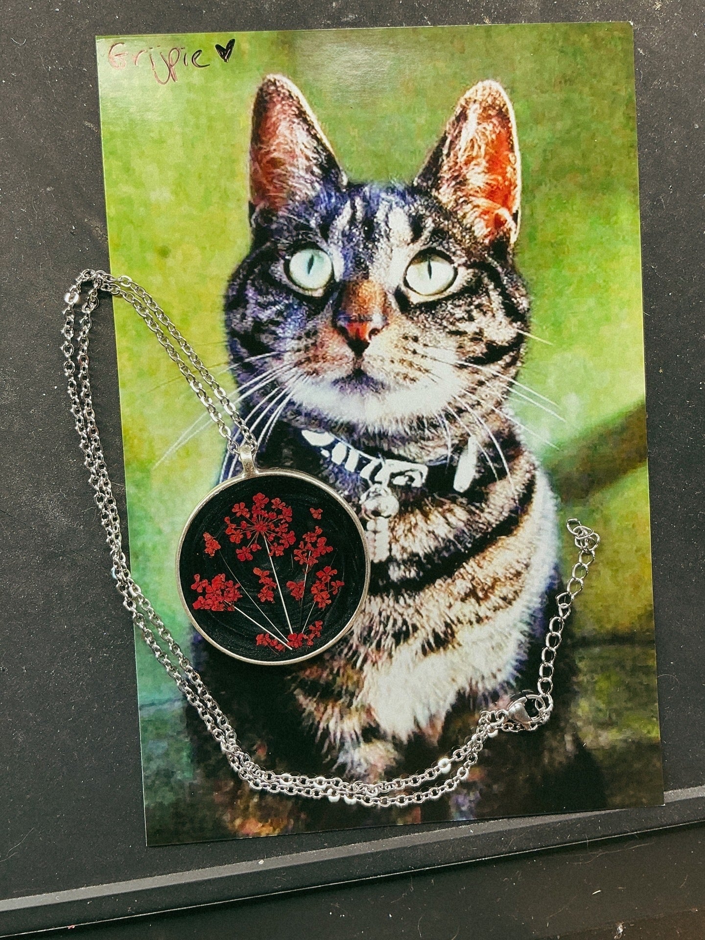 Forever Bouquet Pet Keepsake/Memorial Pendant - Fallen Whiskers