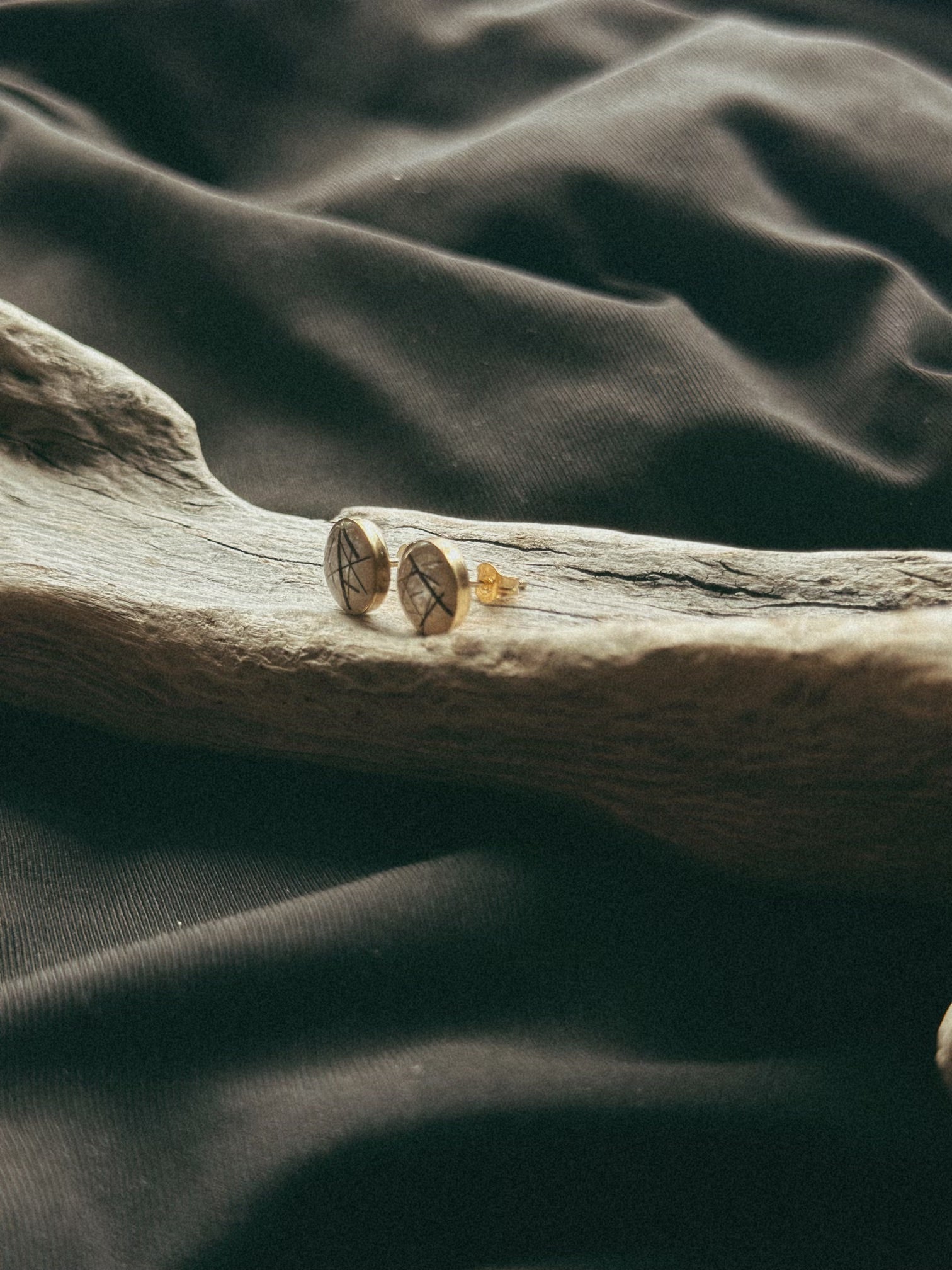 Gold Filled Pet Keepsake/Memorial Studs Earrings - Fallen Whiskers