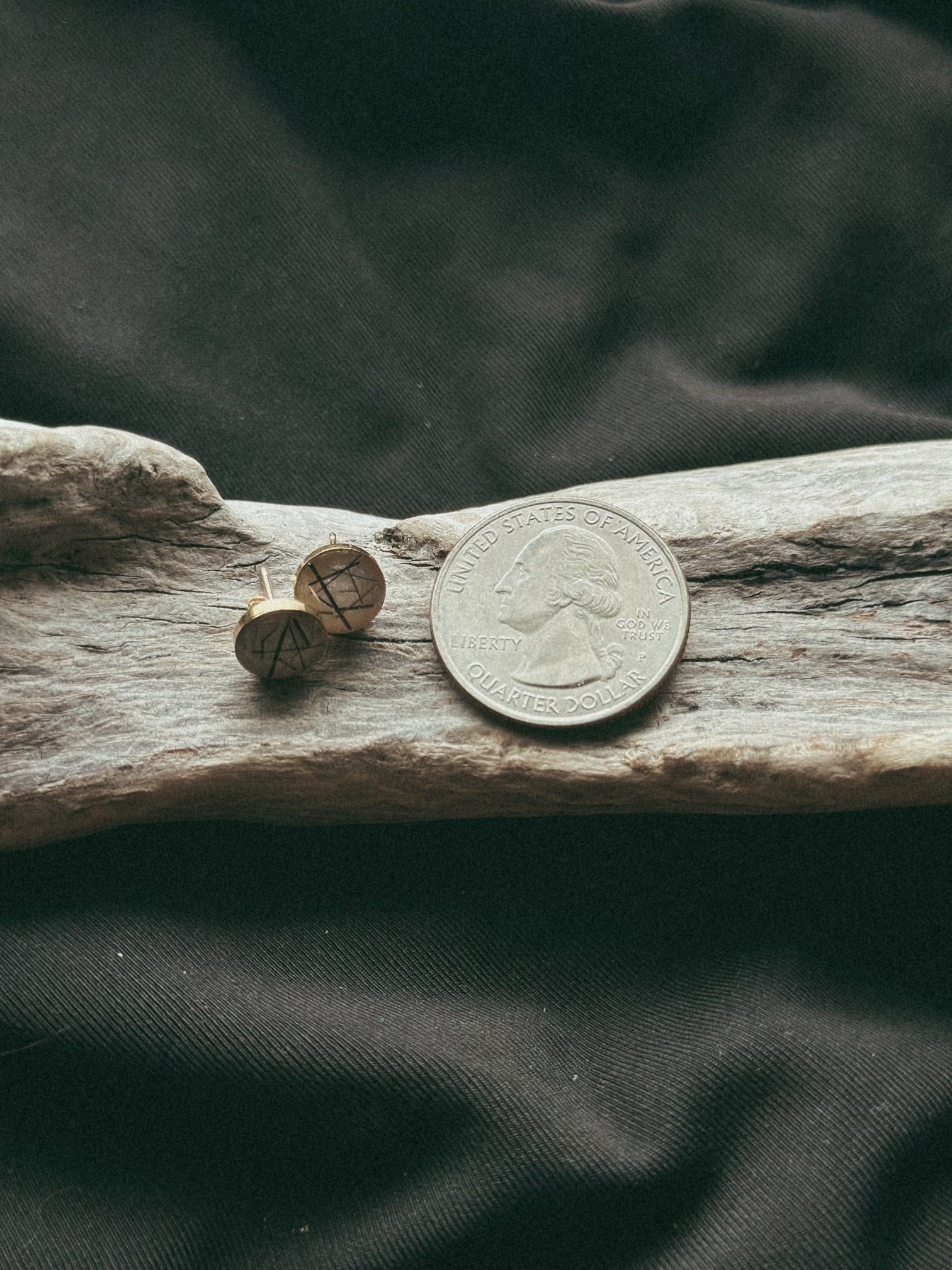 Gold Filled Pet Keepsake/Memorial Studs Earrings - Fallen Whiskers