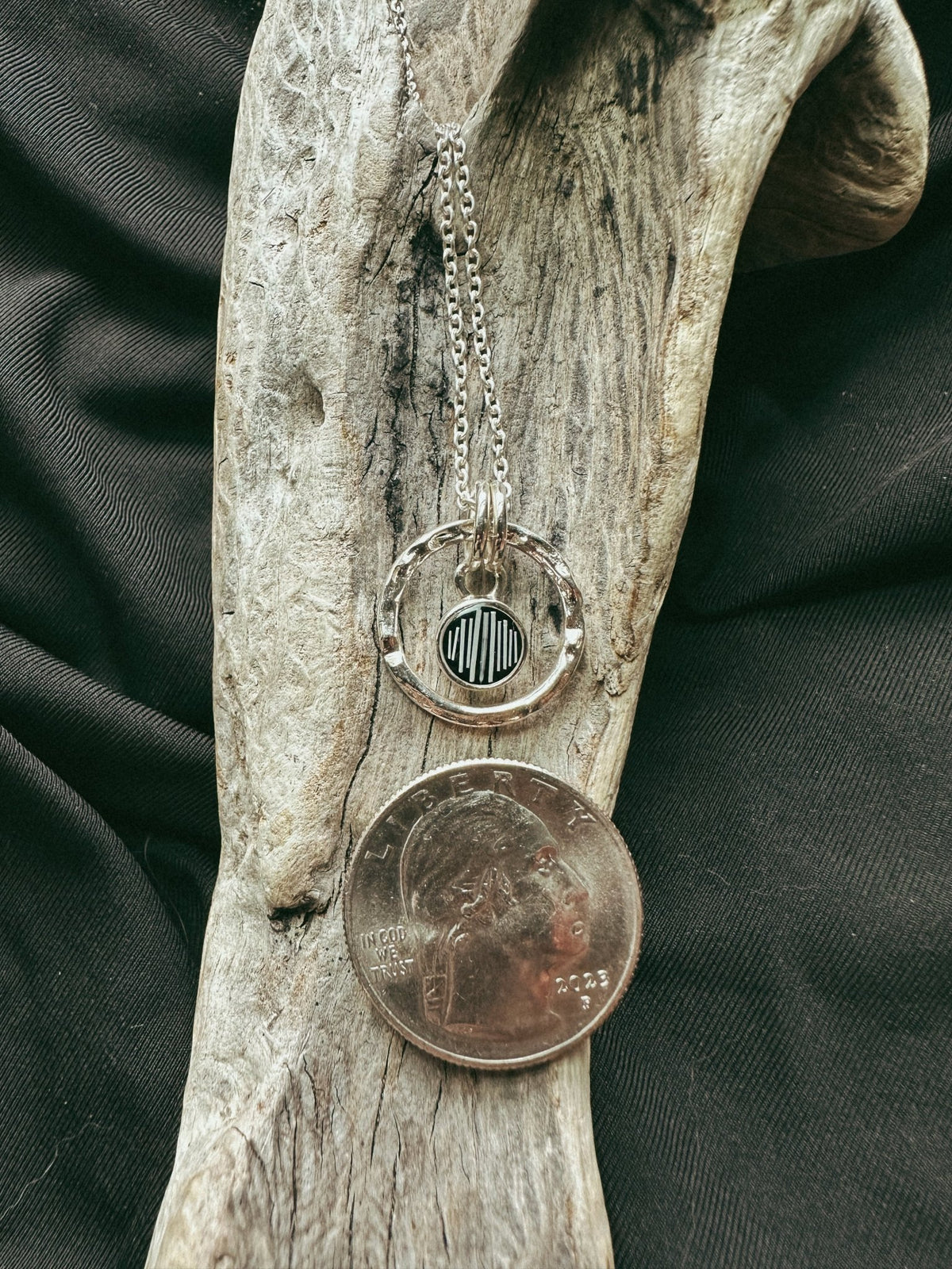Hammered Hollow Circle Pet Keepsake/Memorial Pendant - Fallen Whiskers Jewelry