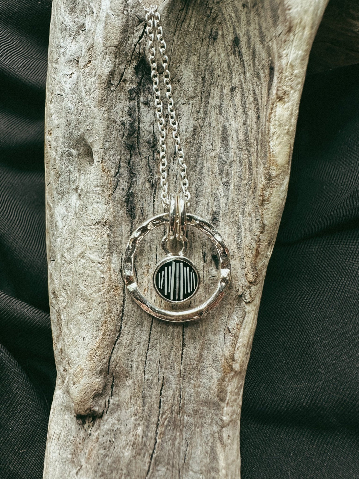 Hammered Hollow Circle Pet Keepsake/Memorial Pendant - Fallen Whiskers Jewelry