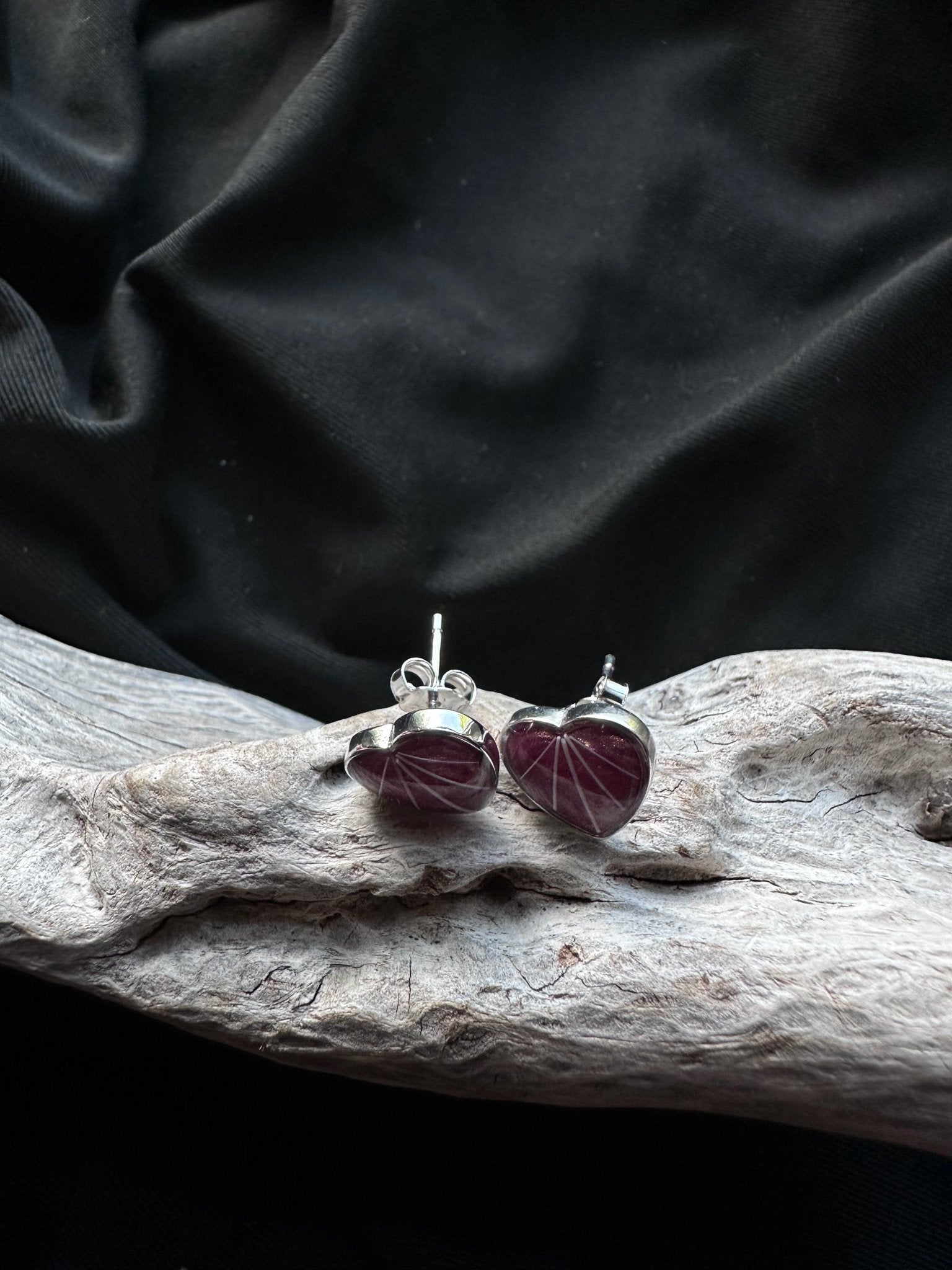 Heart Pet Keepsake/Memorial Stud Earrings - Fallen Whiskers