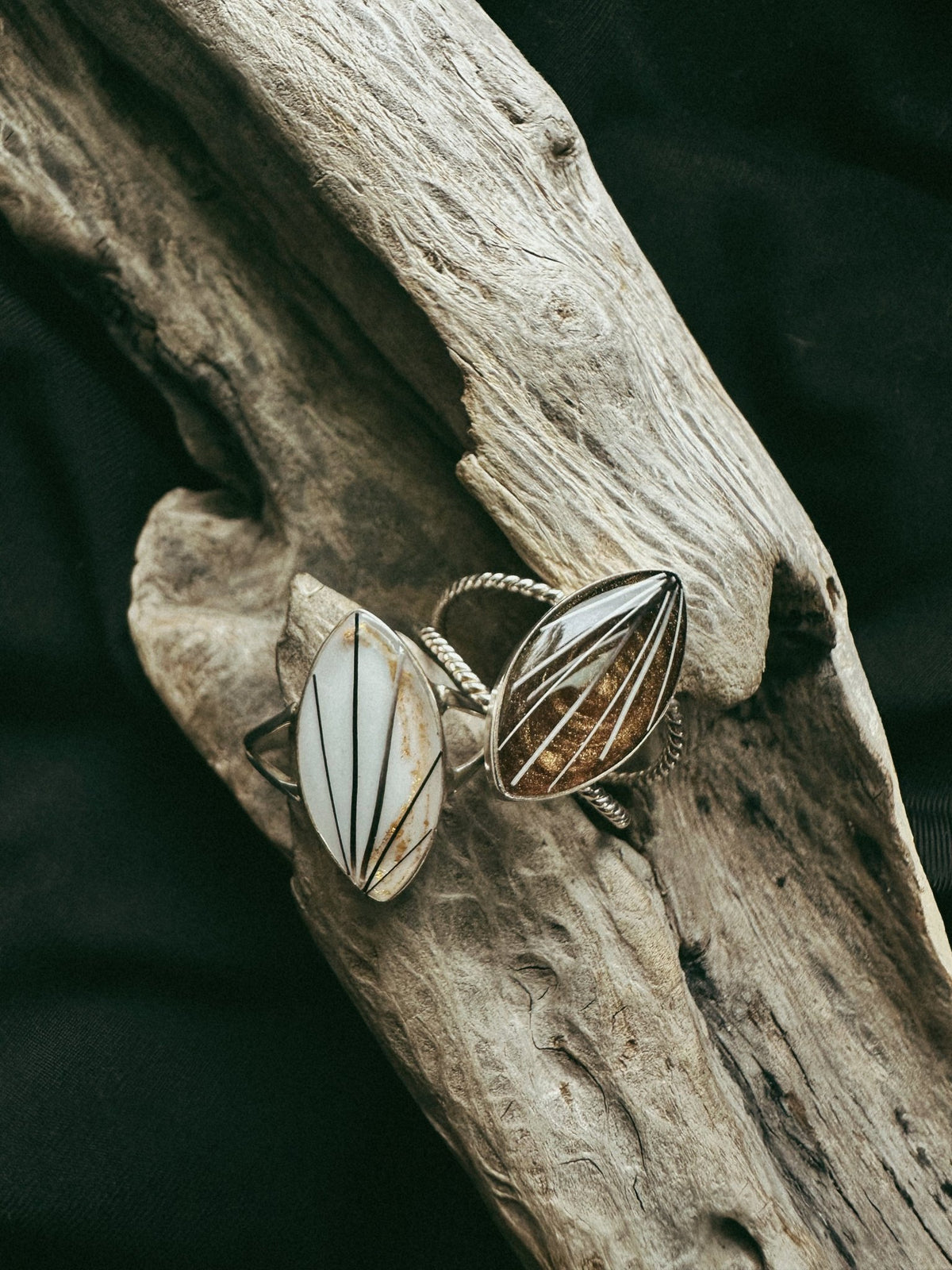 Marquise Double Banded Pet Keepsake/Memorial Ring - Fallen Whiskers Jewelry