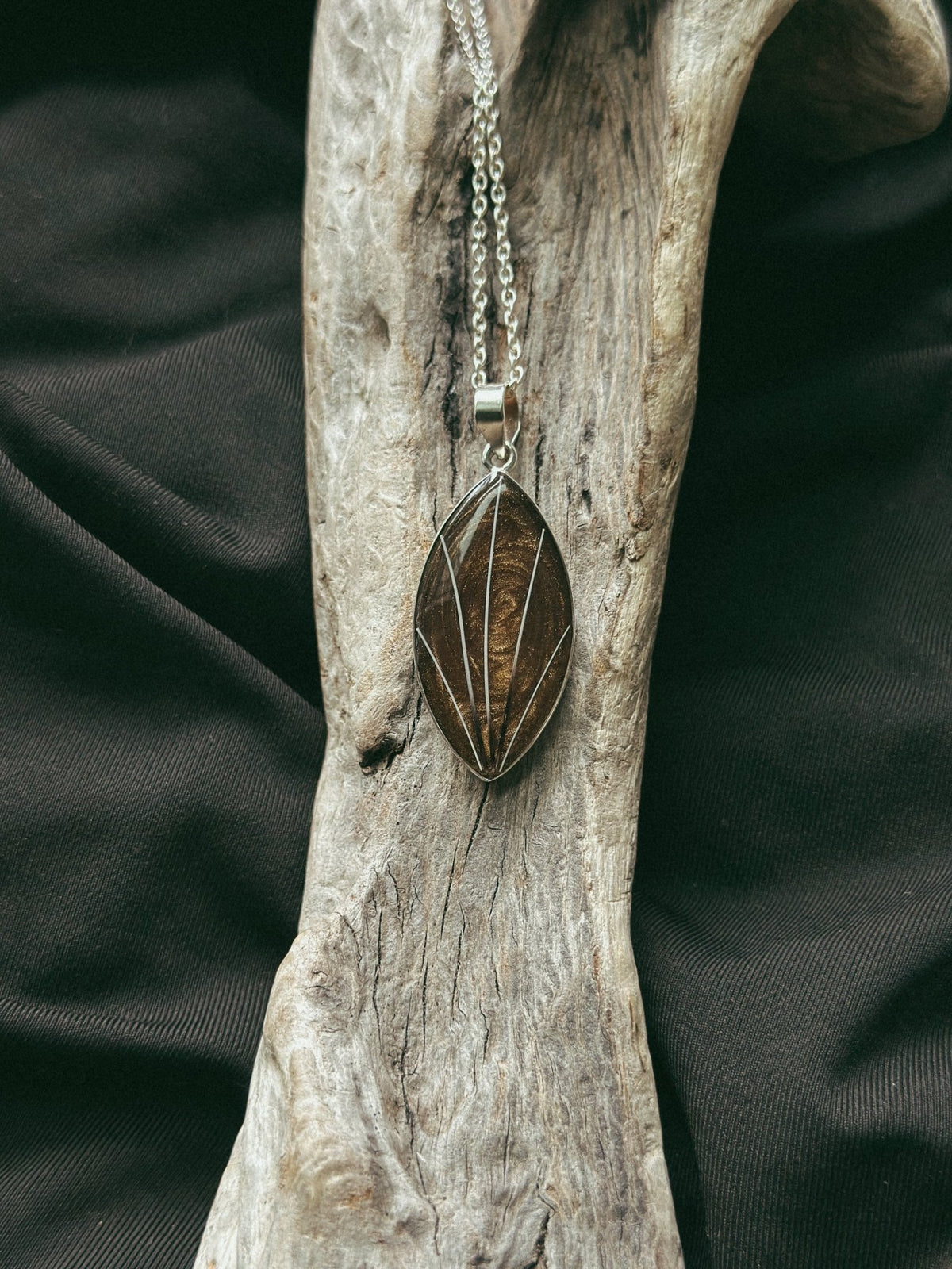 Marquise Sterling Silver Pet Keepsake/Memorial Pendant - Fallen Whiskers Jewelry