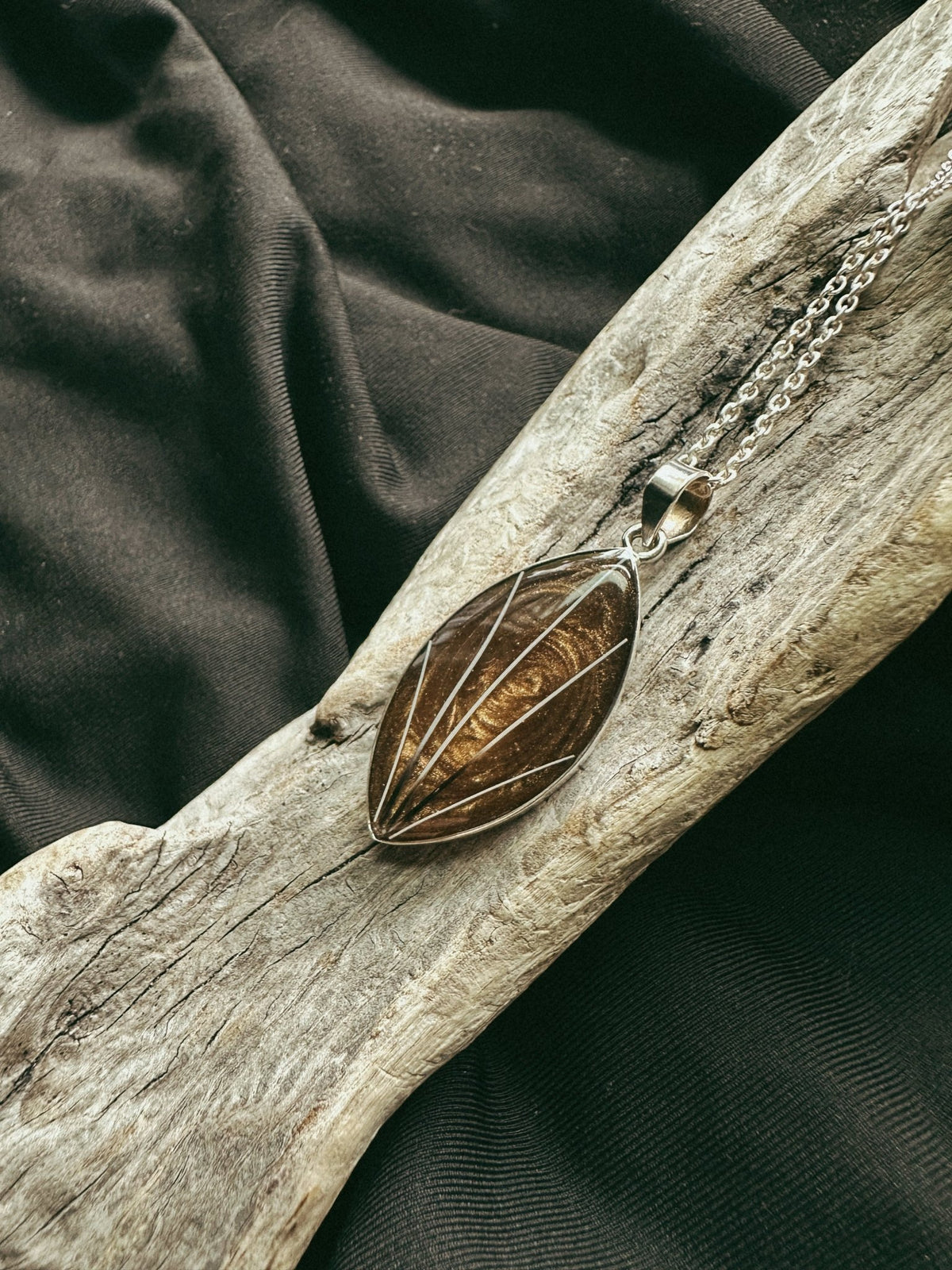 Marquise Sterling Silver Pet Keepsake/Memorial Pendant - Fallen Whiskers Jewelry