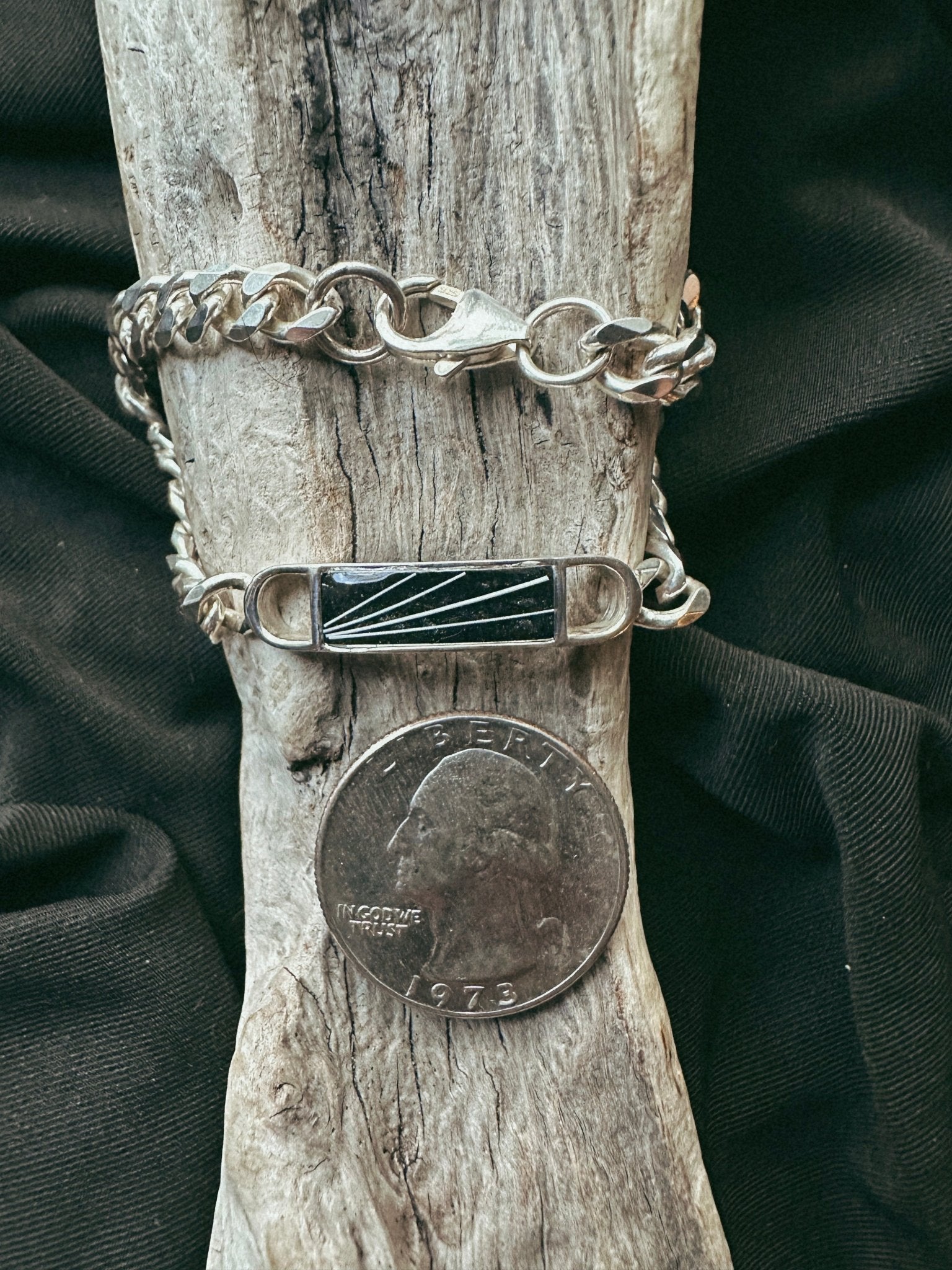 Men's Chunky Curb Pet Keepsake/Memorial Bracelet - Fallen Whiskers