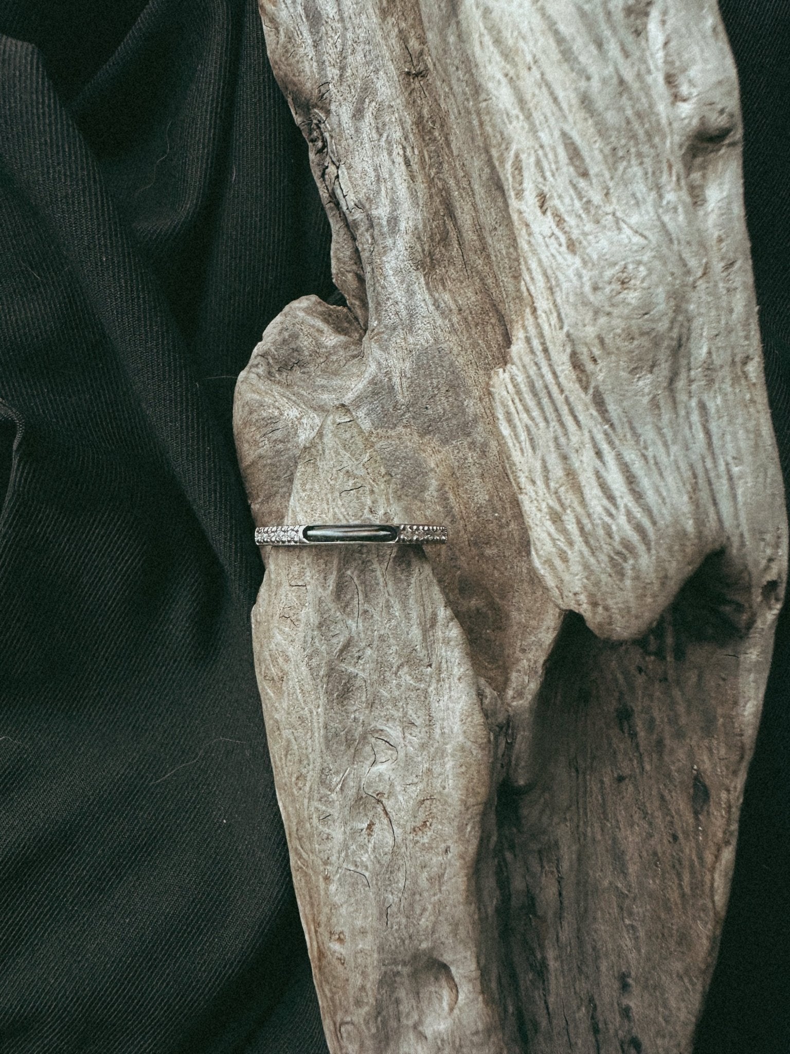 Minimal Band & Stone Pet Keepsake/Memorial Ring - Fallen Whiskers