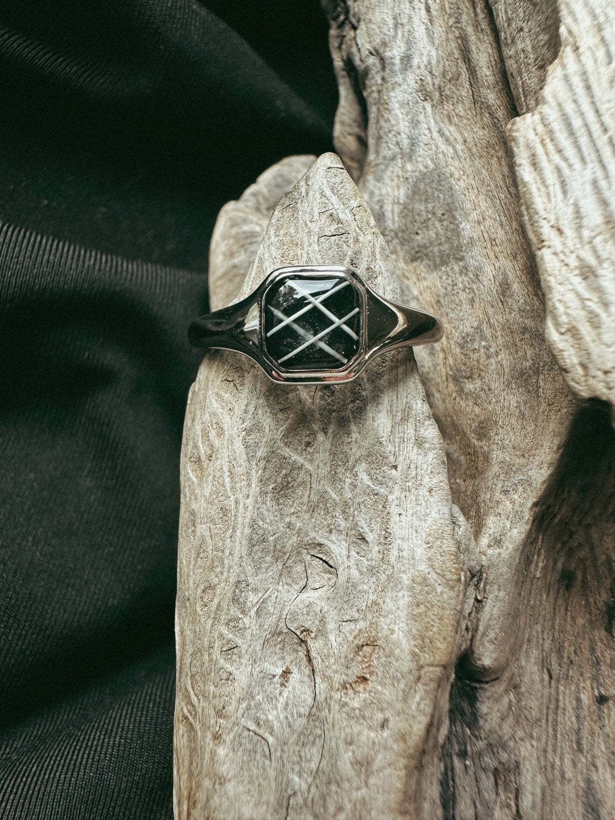 Minimal Square Keepsake/Memorial Ring - Fallen Whiskers Jewelry