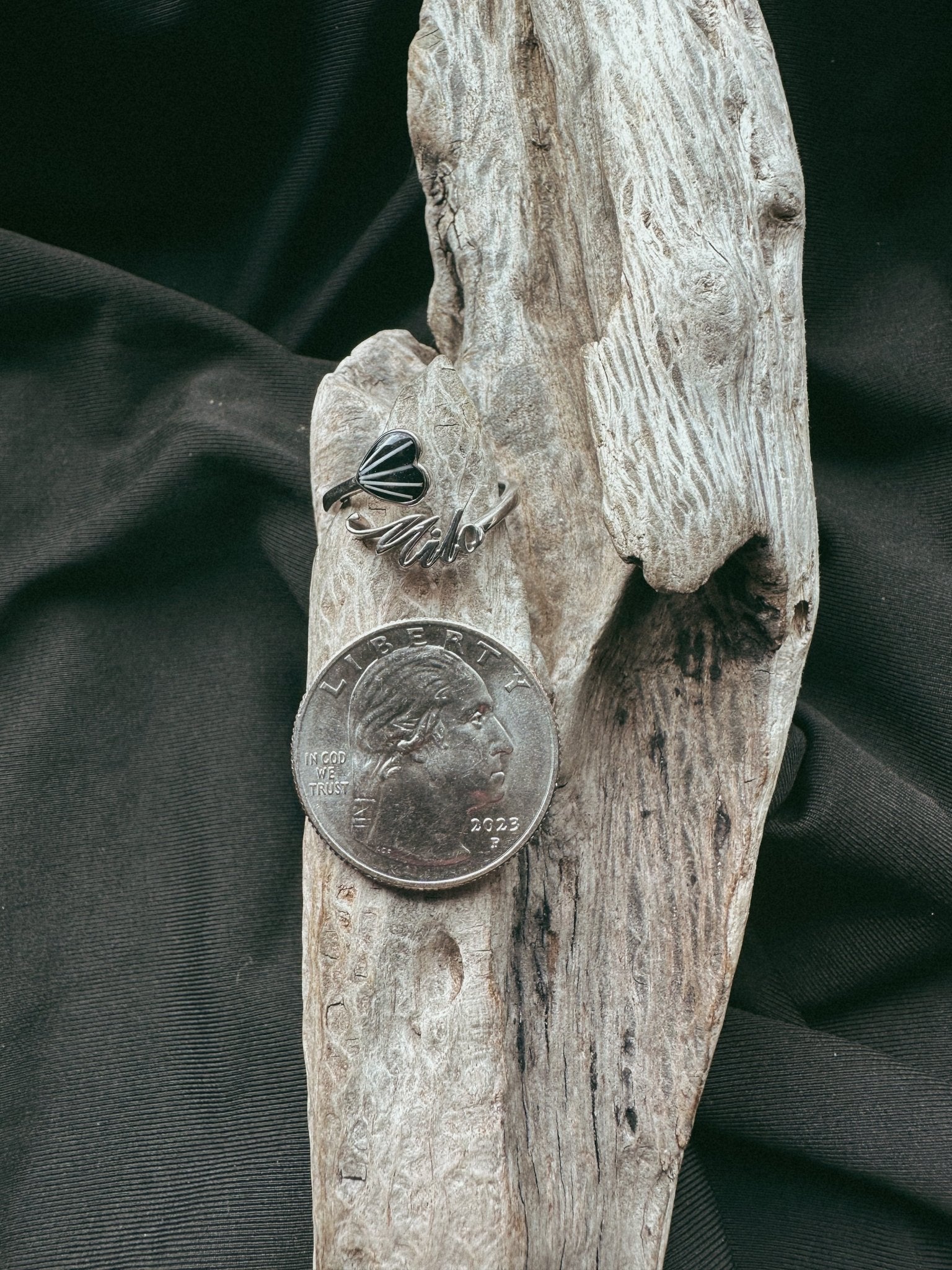 My Heart, Always ~ Pet Name Keepsake/Memorial Ring - Fallen Whiskers