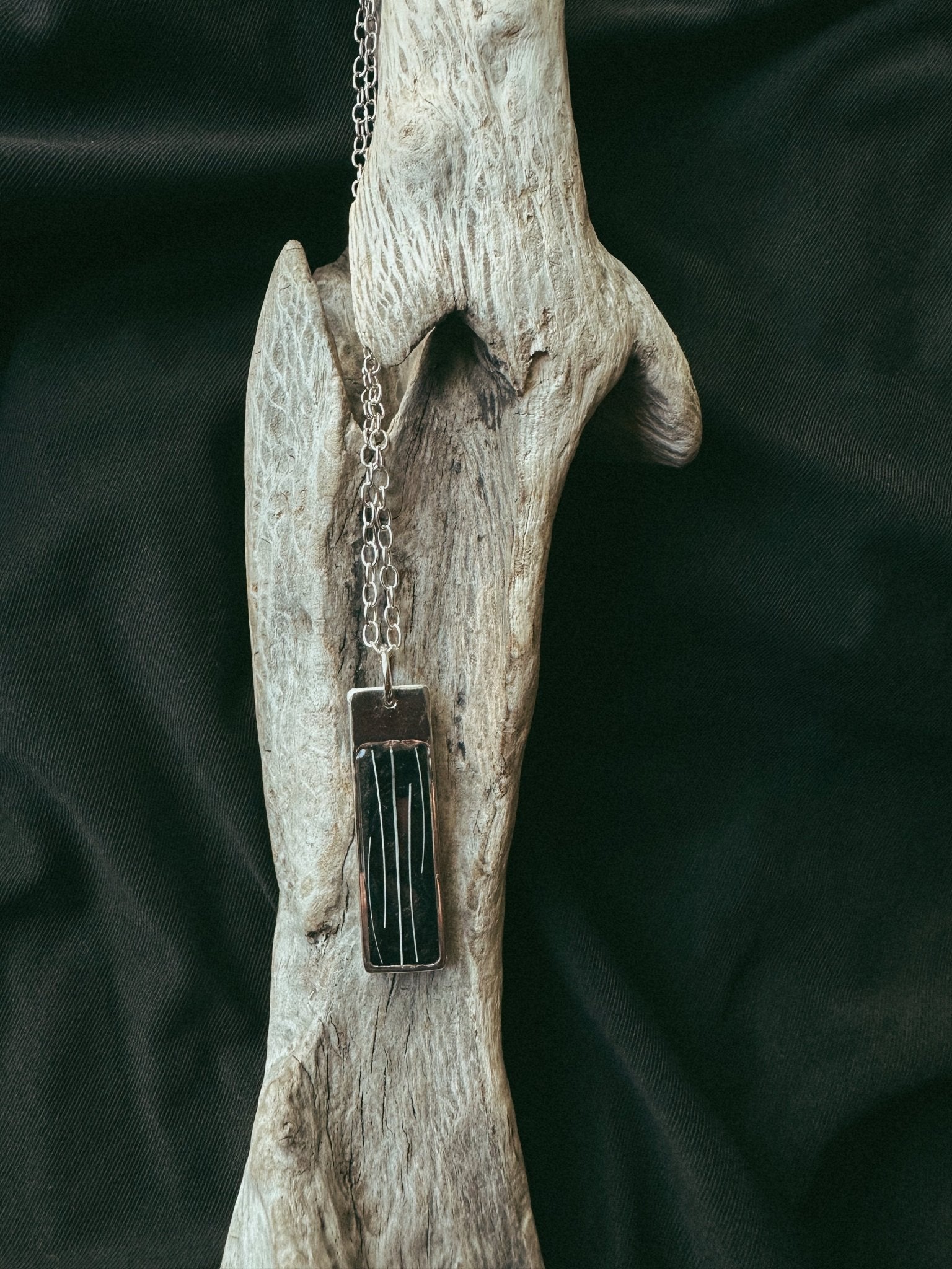Oblong Bar Pet Keepsake/Memorial Pendant - Fallen Whiskers