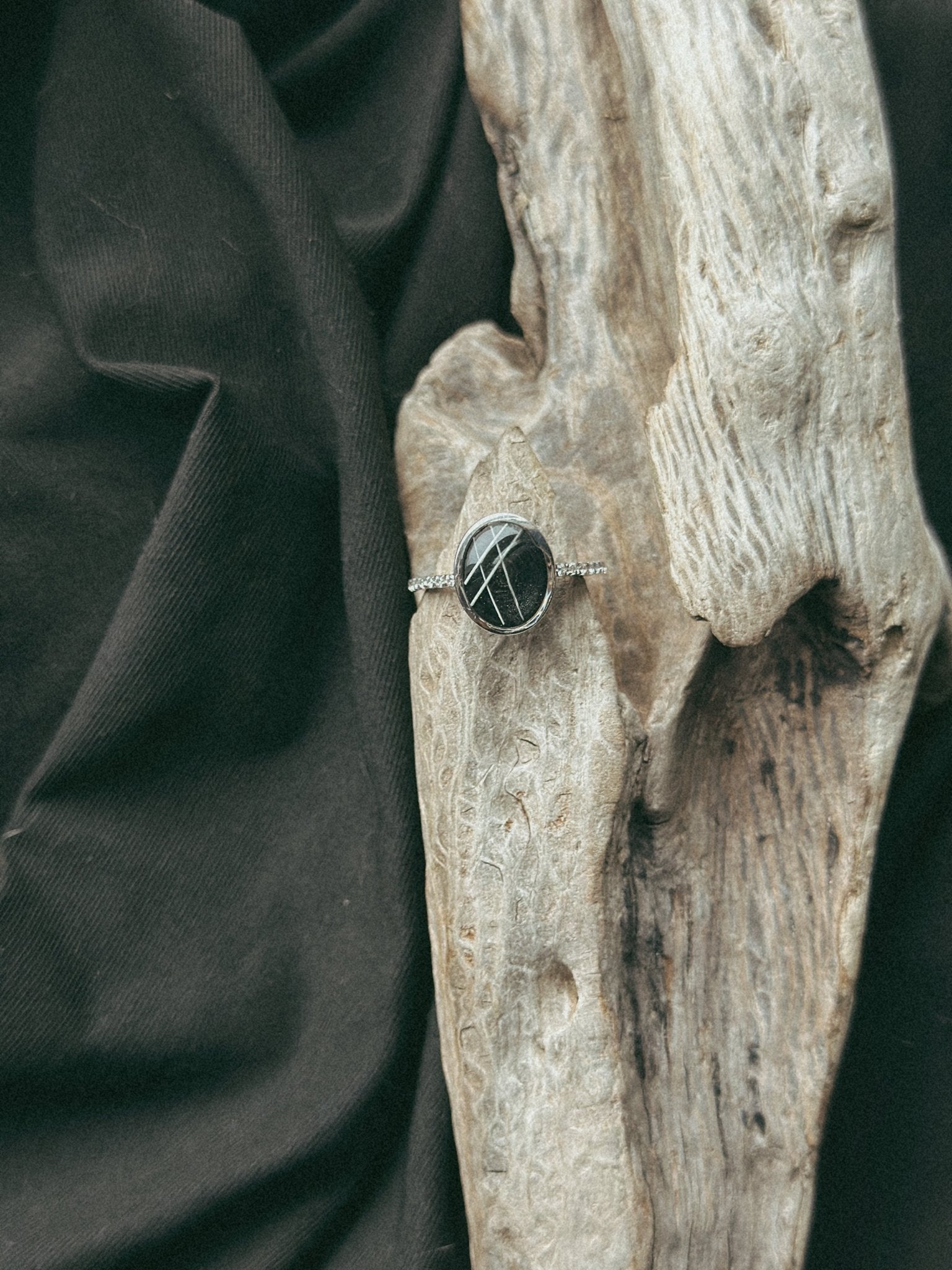 Oval Birthstone Pet Keepsake/Memorial Ring - Fallen Whiskers