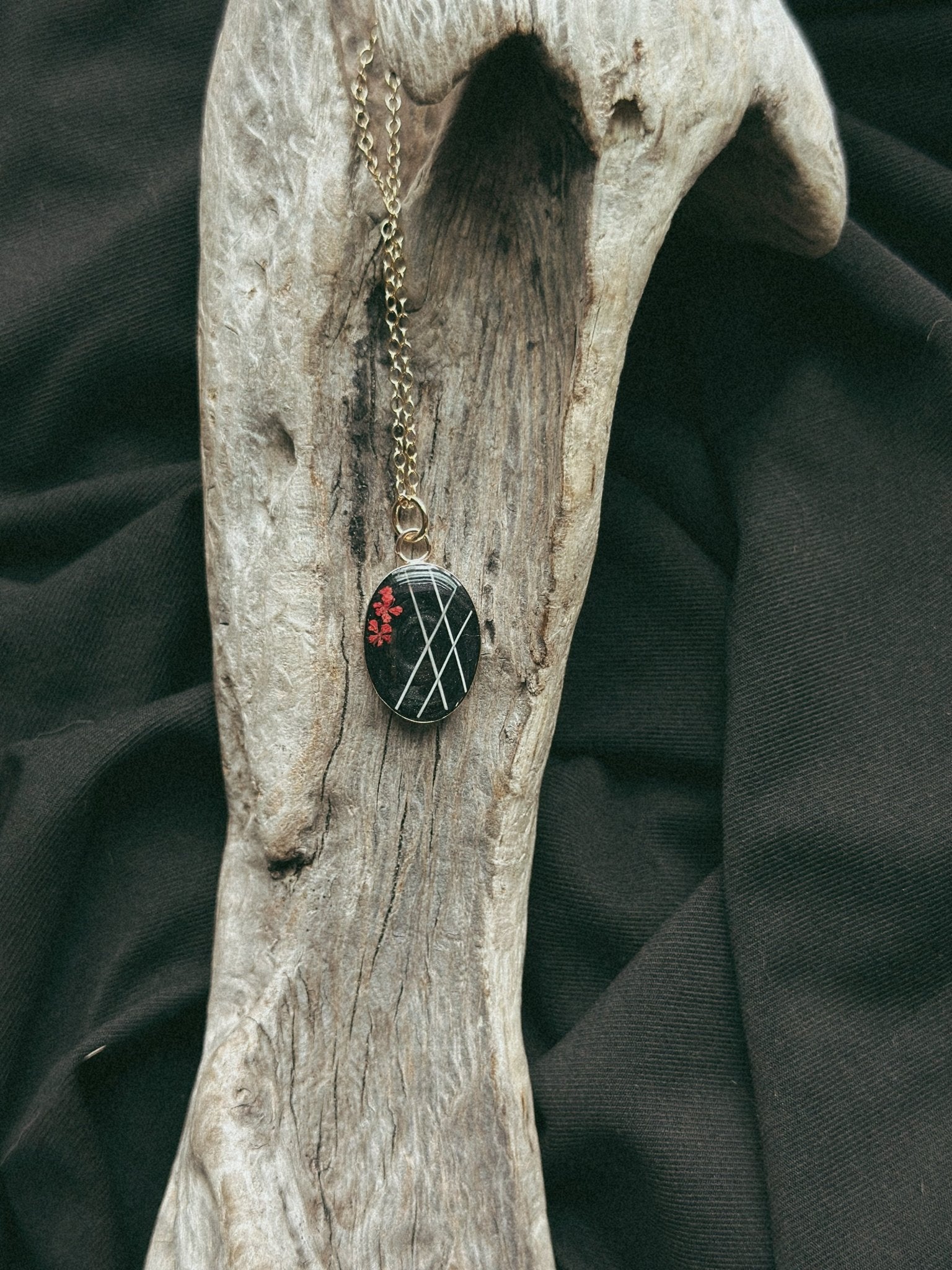 Oval Gold Filled Pet Keepsake/Memorial Pendant - Fallen Whiskers