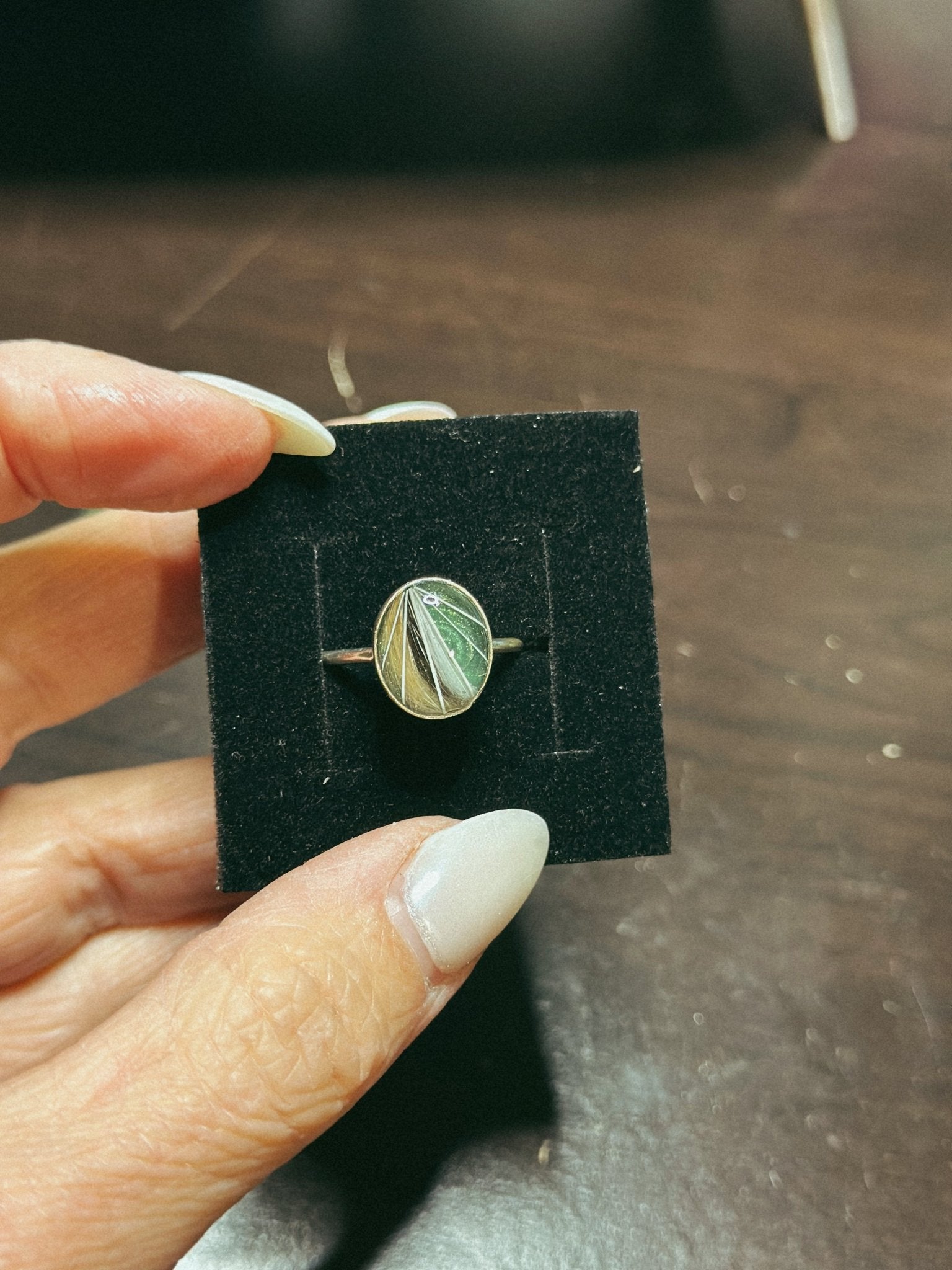 Oval Shaped Pet Keepsake/Memorial Ring - Fallen Whiskers