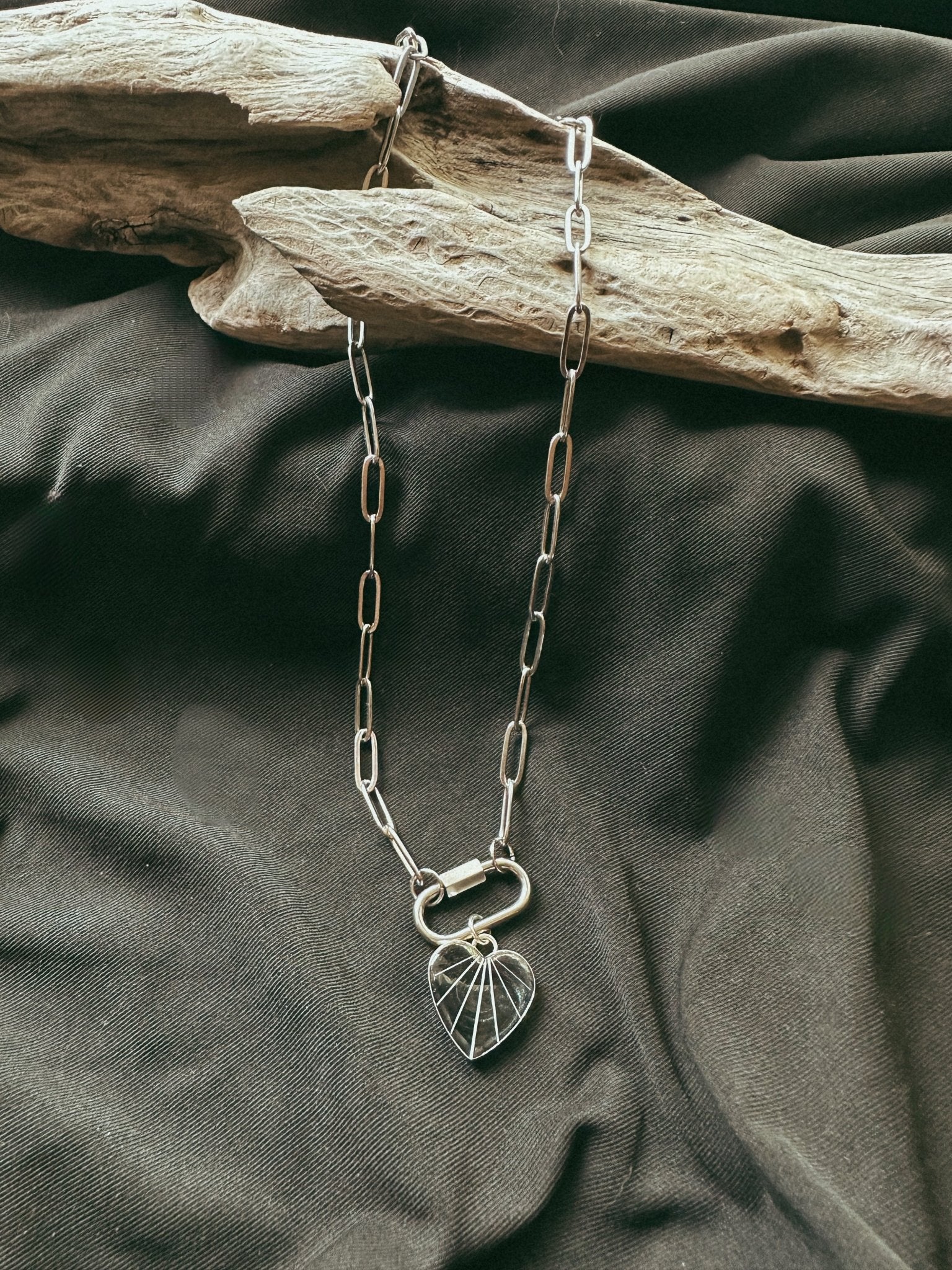 Paperclip & Heart Pet Keepsake/Memorial Pendant - Fallen Whiskers