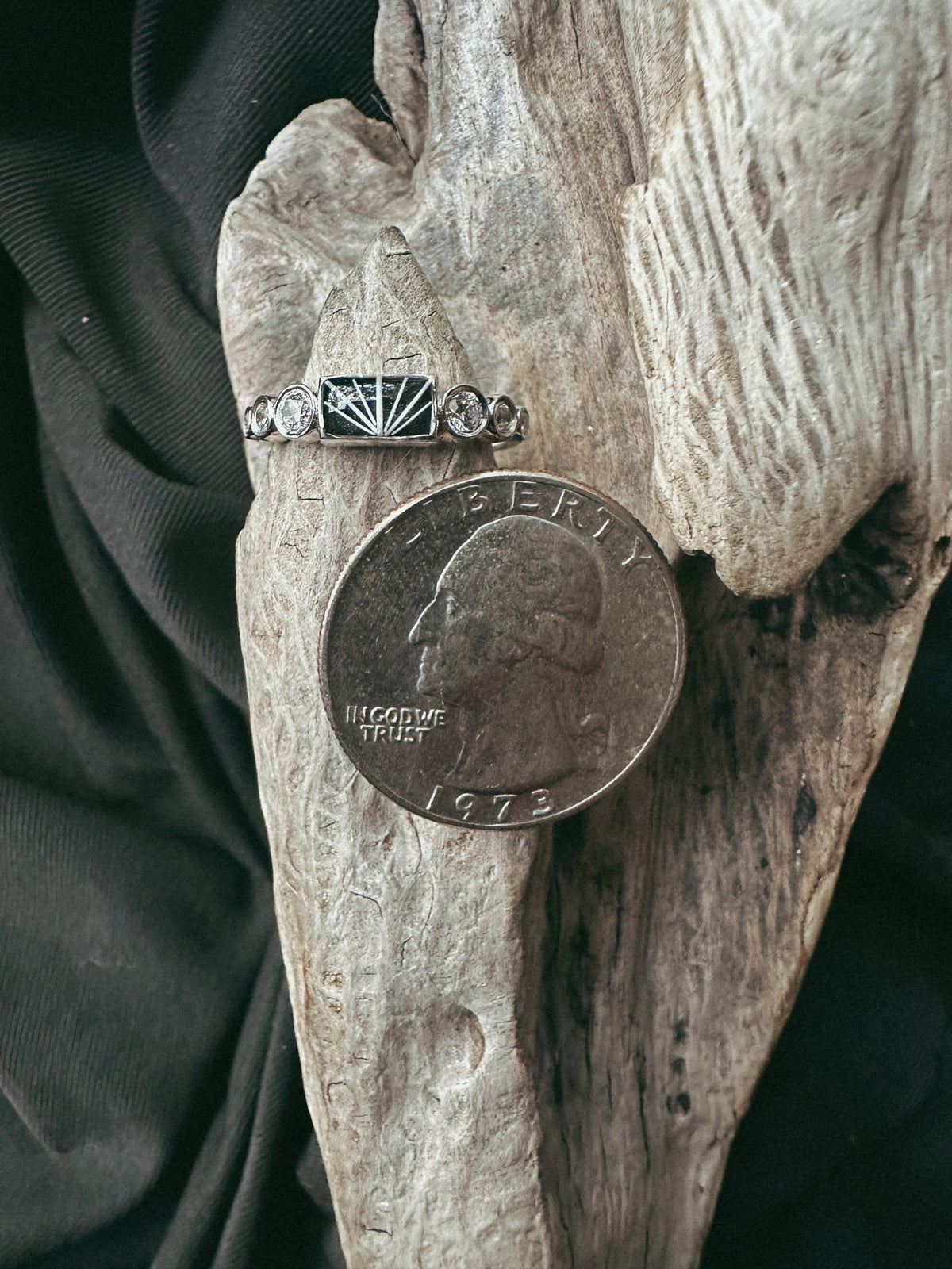 Rectangle and Stone Pet Keepsake/Memorial Ring - Fallen Whiskers Jewelry