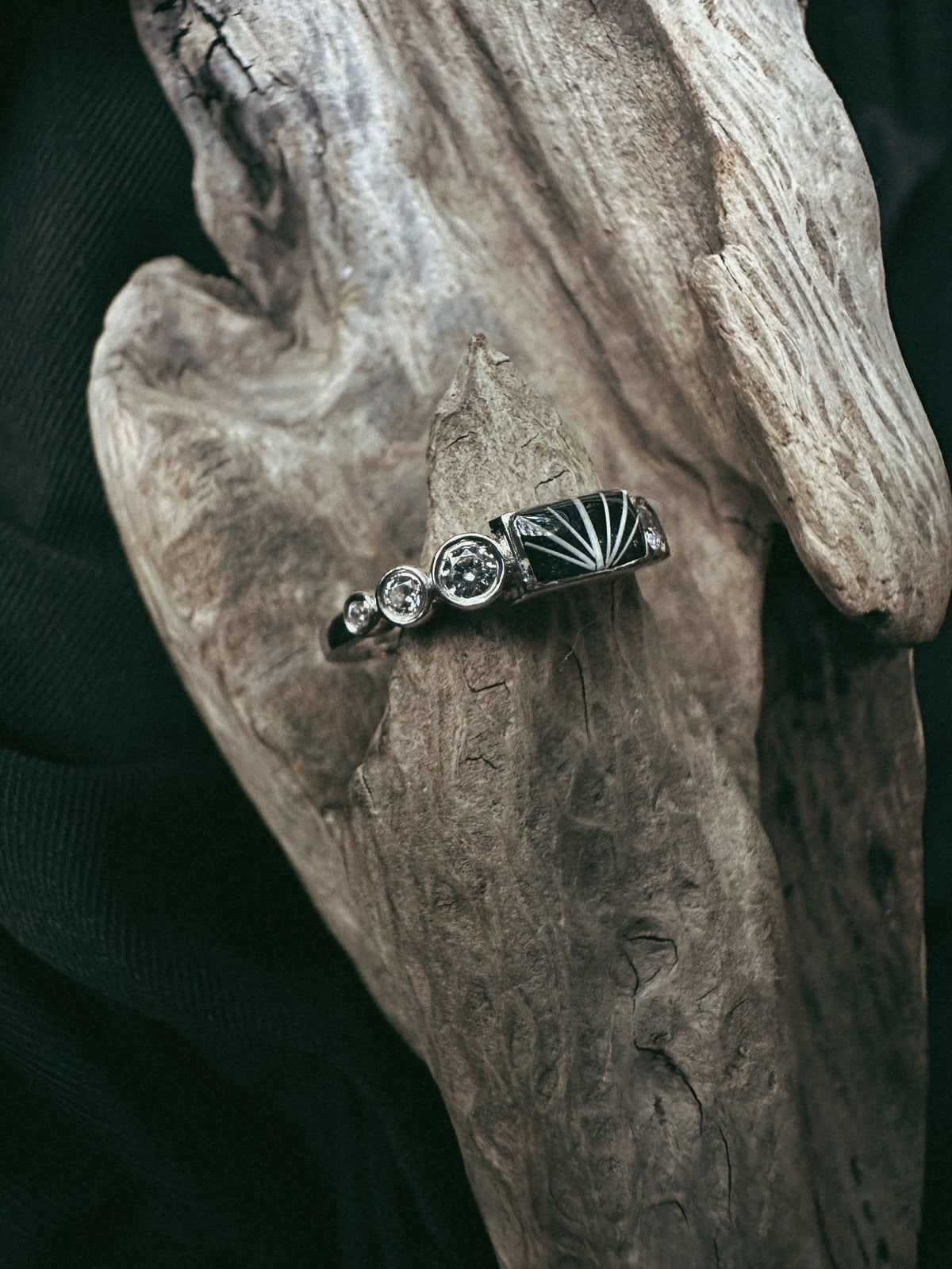 Rectangle and Stone Pet Keepsake/Memorial Ring - Fallen Whiskers Jewelry