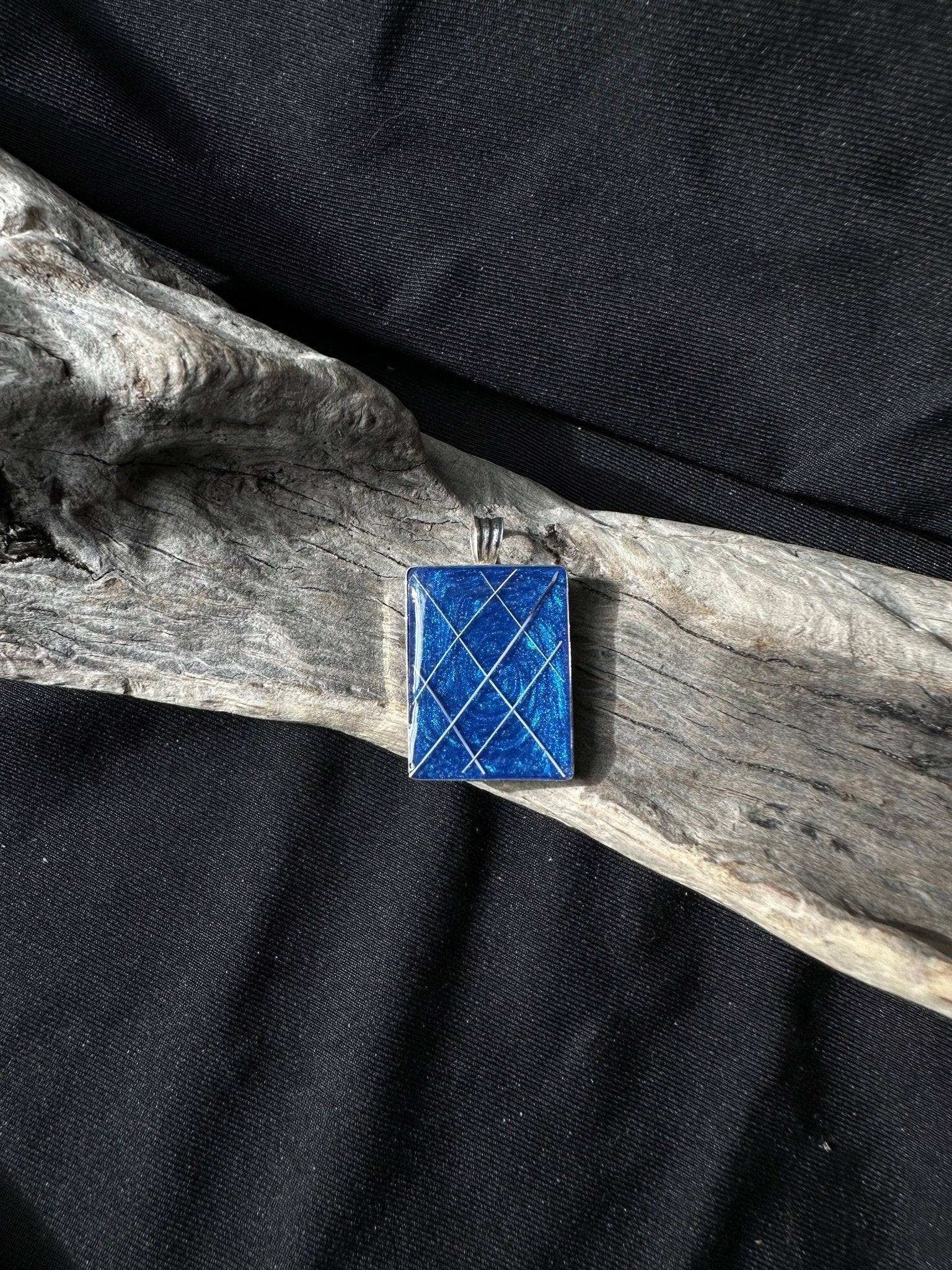 Rectangle Sterling Silver Pet Keepsake/Memorial Pendant - Fallen Whiskers