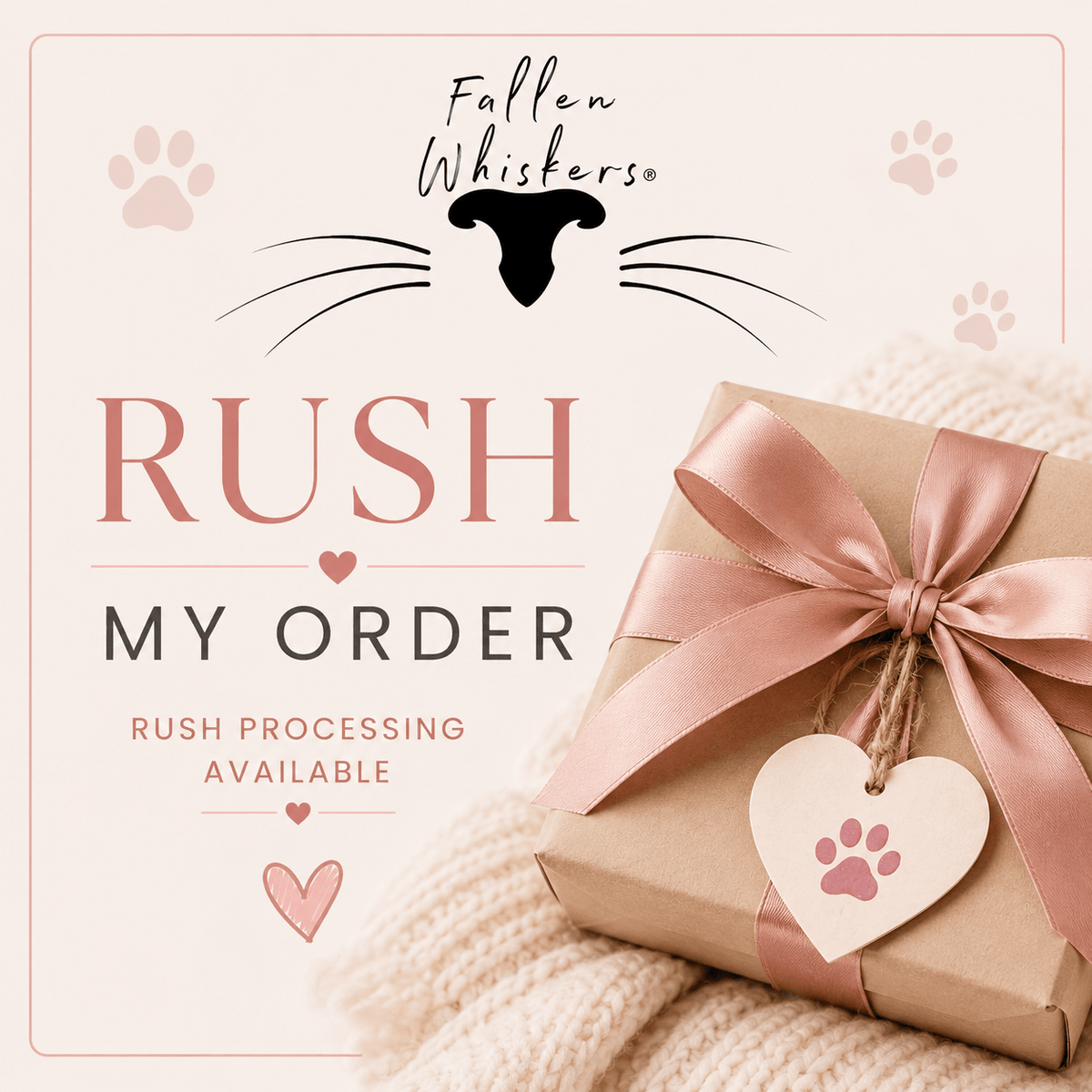 Reserved for Jeff - Rush Order Fee - Fallen Whiskers