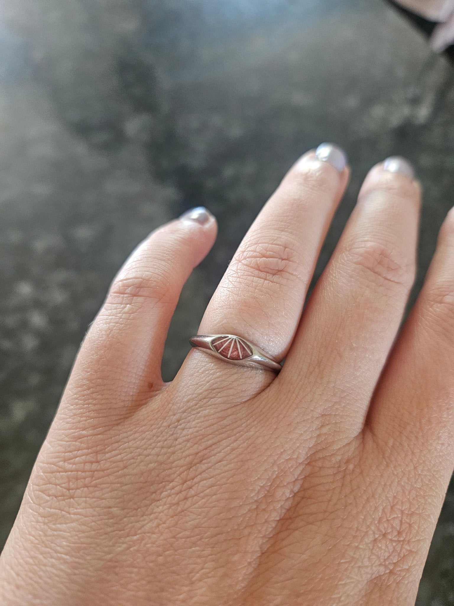 Simple Band Pet Keepsake/Memorial Ring - Fallen Whiskers