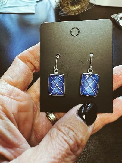 Sterling Silver Pet Keepsake/Memorial Dangle Earrings - Fallen Whiskers
