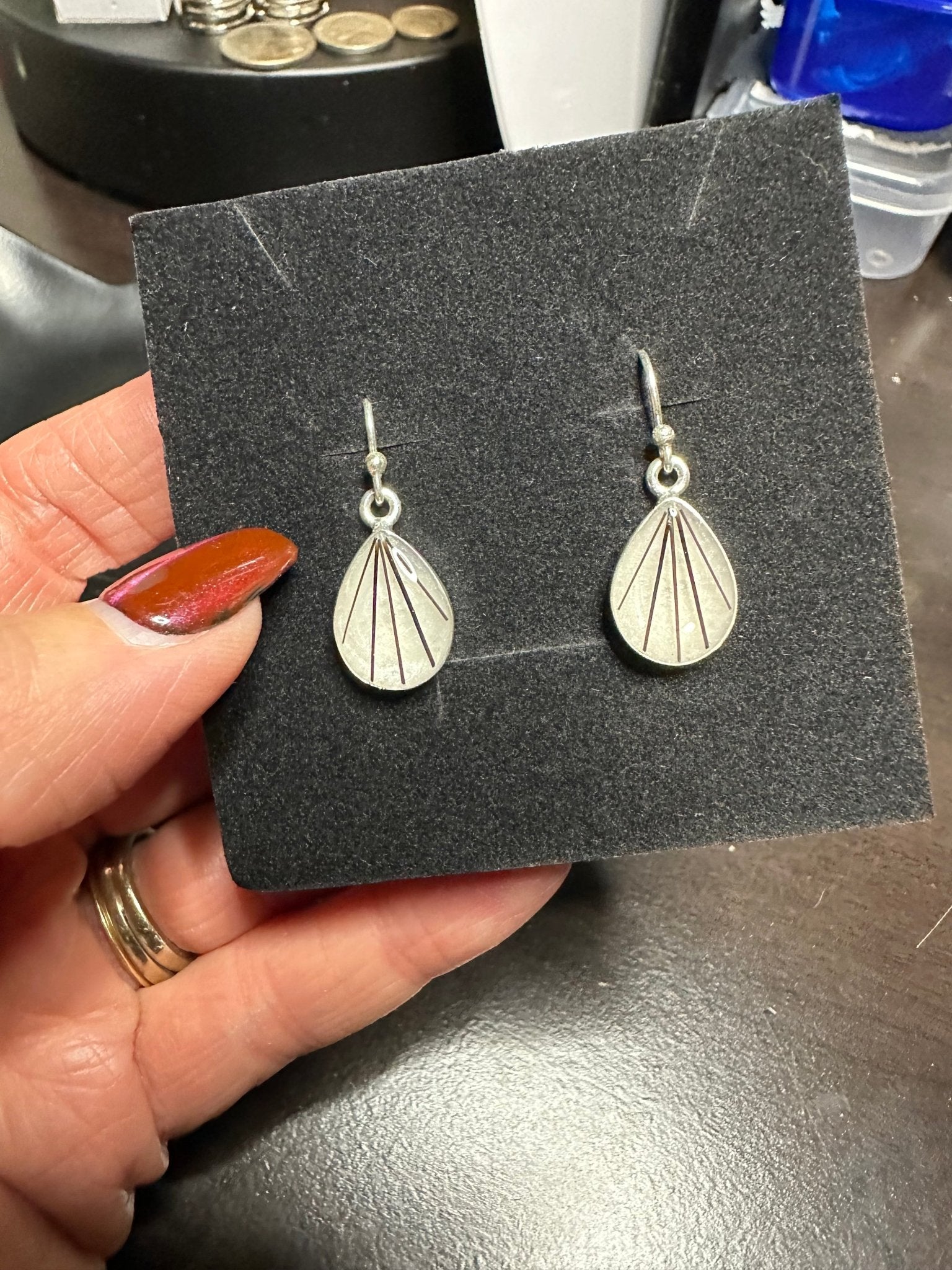 Sterling Silver Pet Keepsake/Memorial Dangle Earrings - Fallen Whiskers