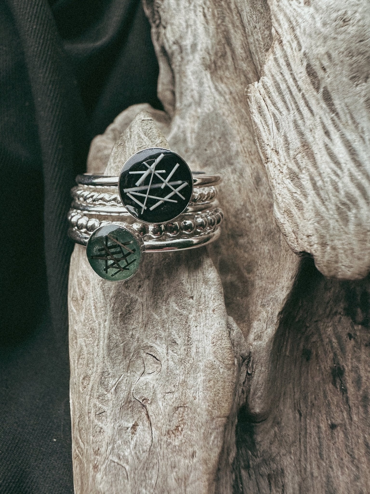 Sterling Silver Whiskie Stacker Pet Keepsake/Memorial Ring - Fallen Whiskers