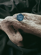 Art Deco Hexagon Pet Keepsake/Memorial Ring - Fallen Whiskers