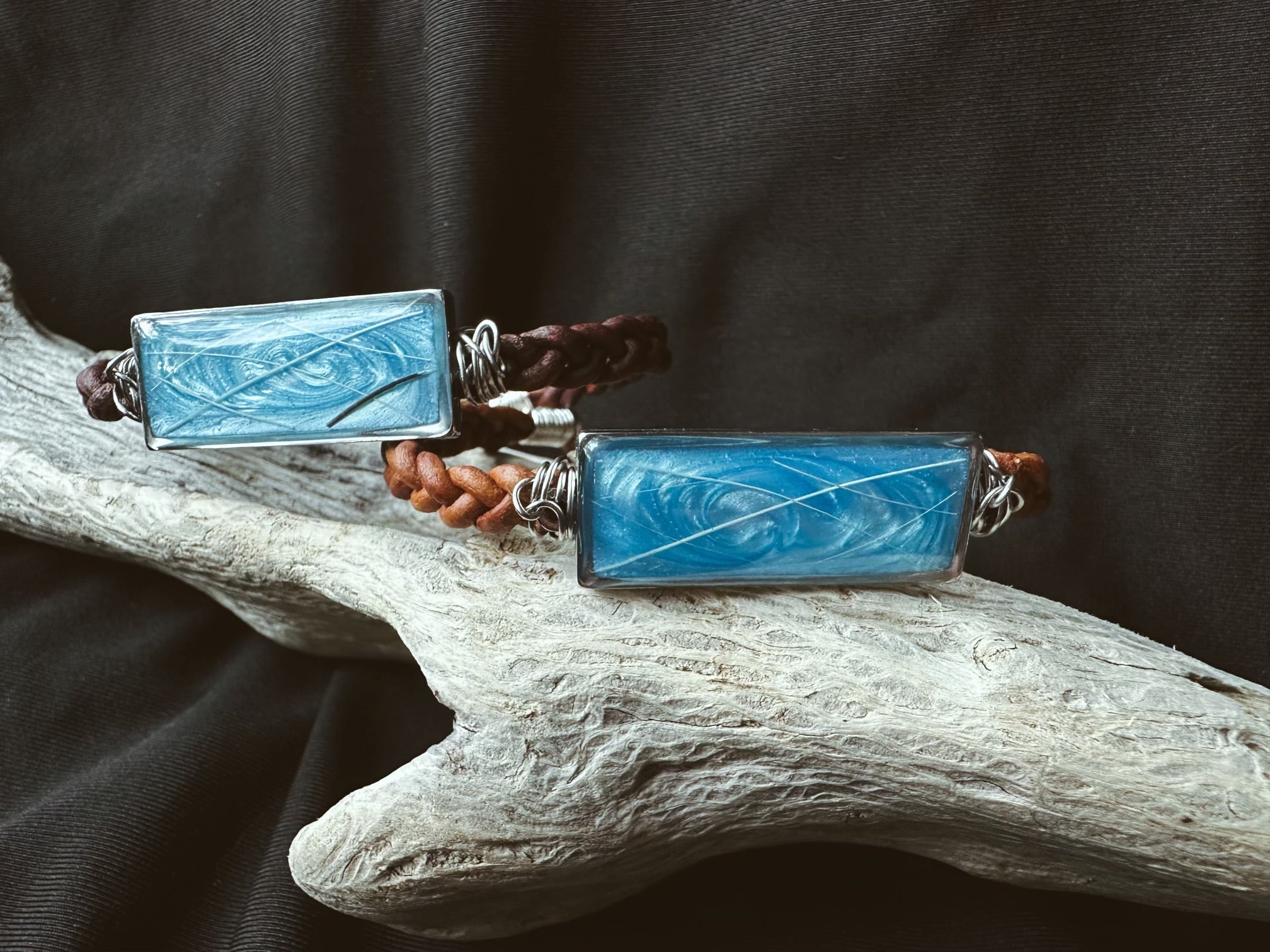 Braided Leather Pet Keepsake/Memorial Bracelet - Fallen Whiskers