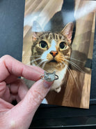 Cat Head Pet Keepsake/Memorial Ring - Fallen Whiskers