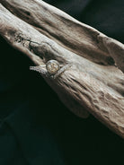 Curved Stacker Cremains Pet Keepsake/Memorial Ring - Fallen Whiskers