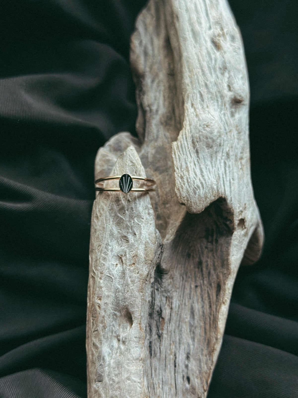 Dainty Gold Filled Oval Double Banded Pet Keepsake/Memorial Ring - Fallen Whiskers Jewelry
