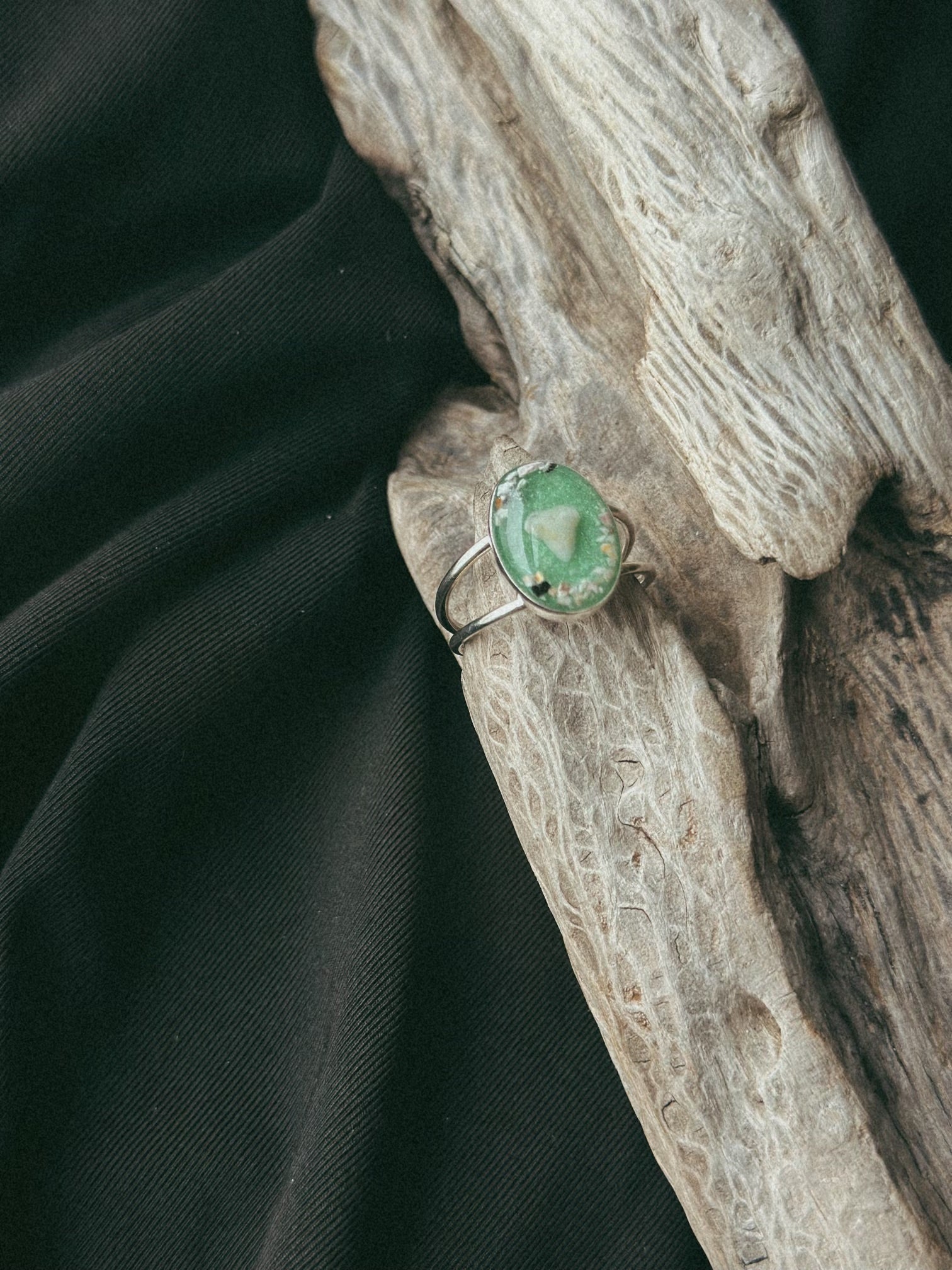 Double Banded Oval Pet Keepsake/Memorial Rings - Fallen Whiskers