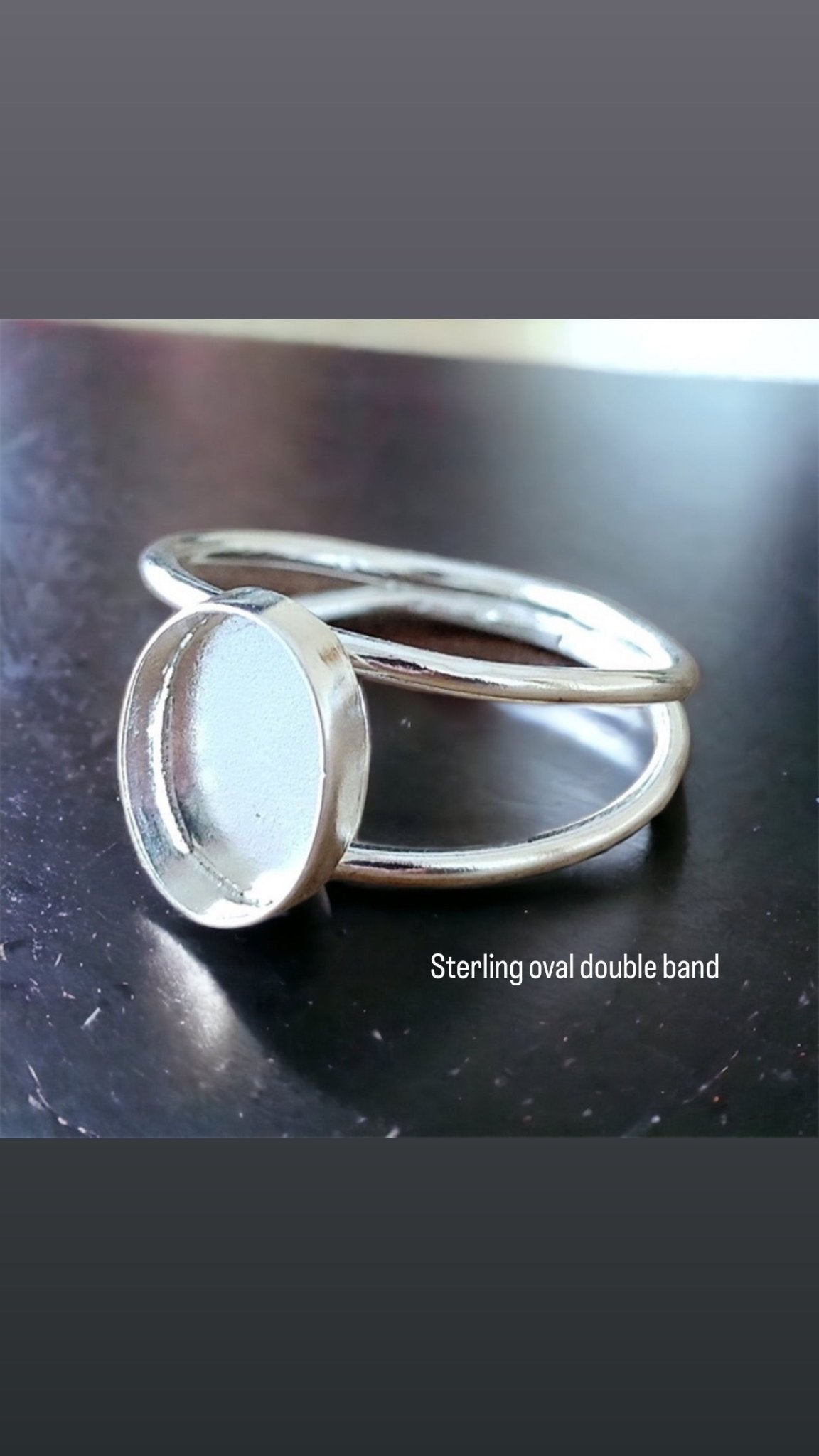 Double Banded Oval Pet Keepsake/Memorial Rings - Fallen Whiskers