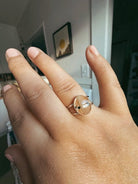 Double Banded Oval Pet Keepsake/Memorial Rings - Fallen Whiskers