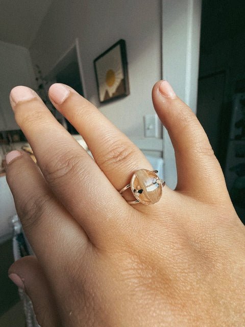 Double Banded Oval Pet Keepsake/Memorial Rings - Fallen Whiskers