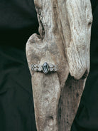 Double Marquise Band & CZ Pet Keepsake/Memorial Ring - Fallen Whiskers