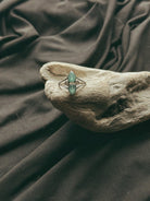Double Teardrop & Stone Pet Keepsake/Memorial Ring - Fallen Whiskers