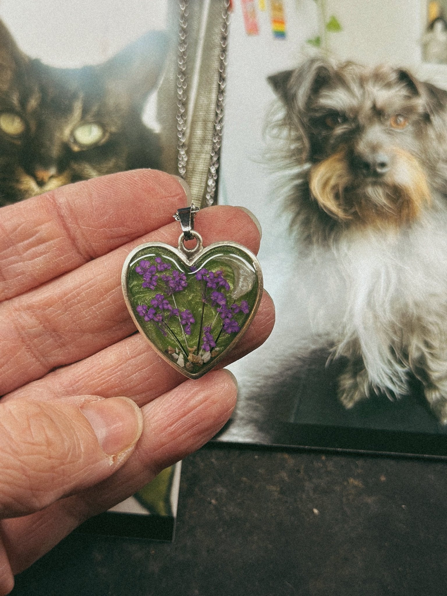 Forever Bouquet Pet Keepsake/Memorial Pendant - Fallen Whiskers