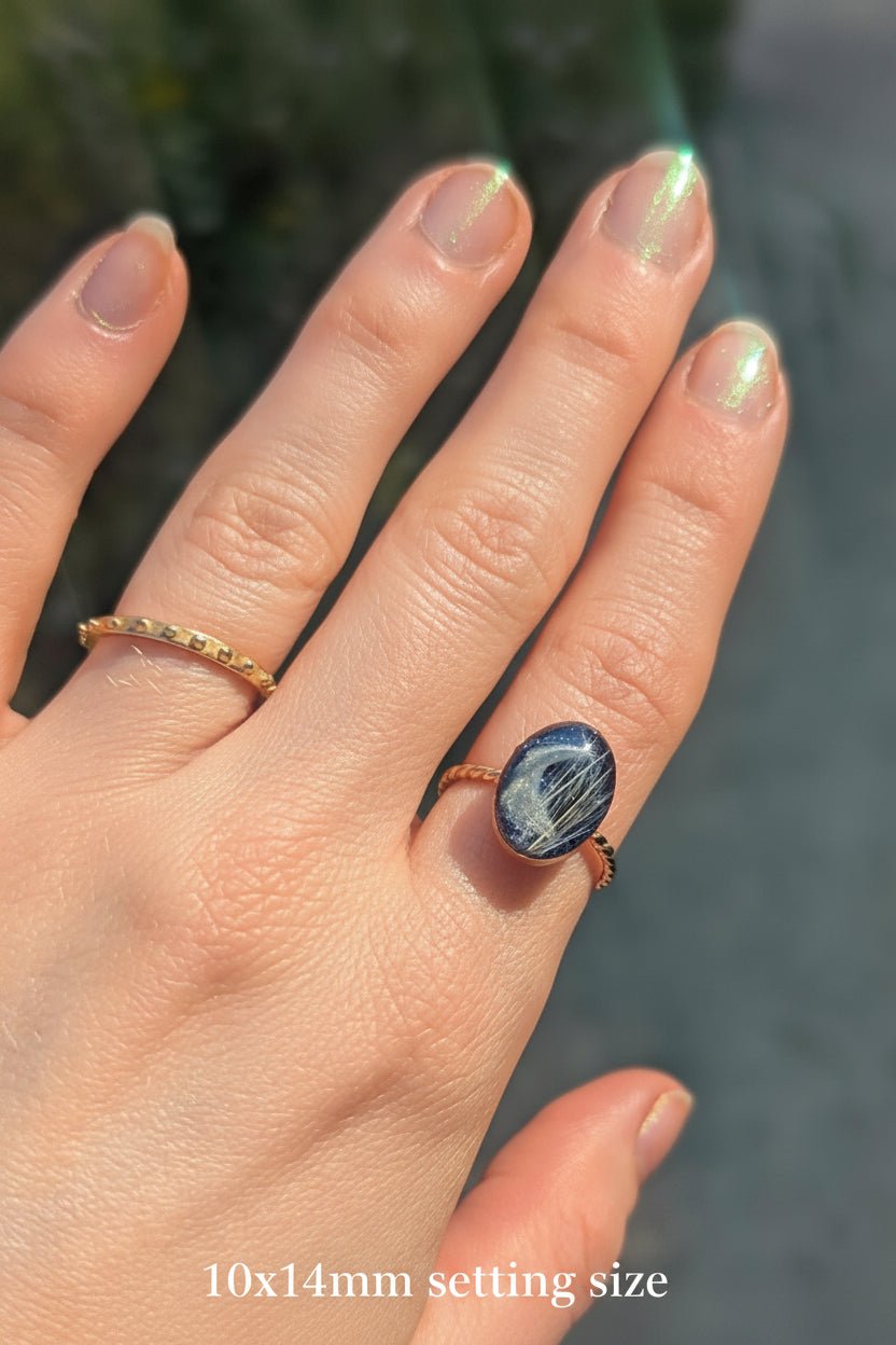 Gold Filled Oval Single Twisted Band Pet Keepsake/Memorial Ring - Fallen Whiskers Jewelry