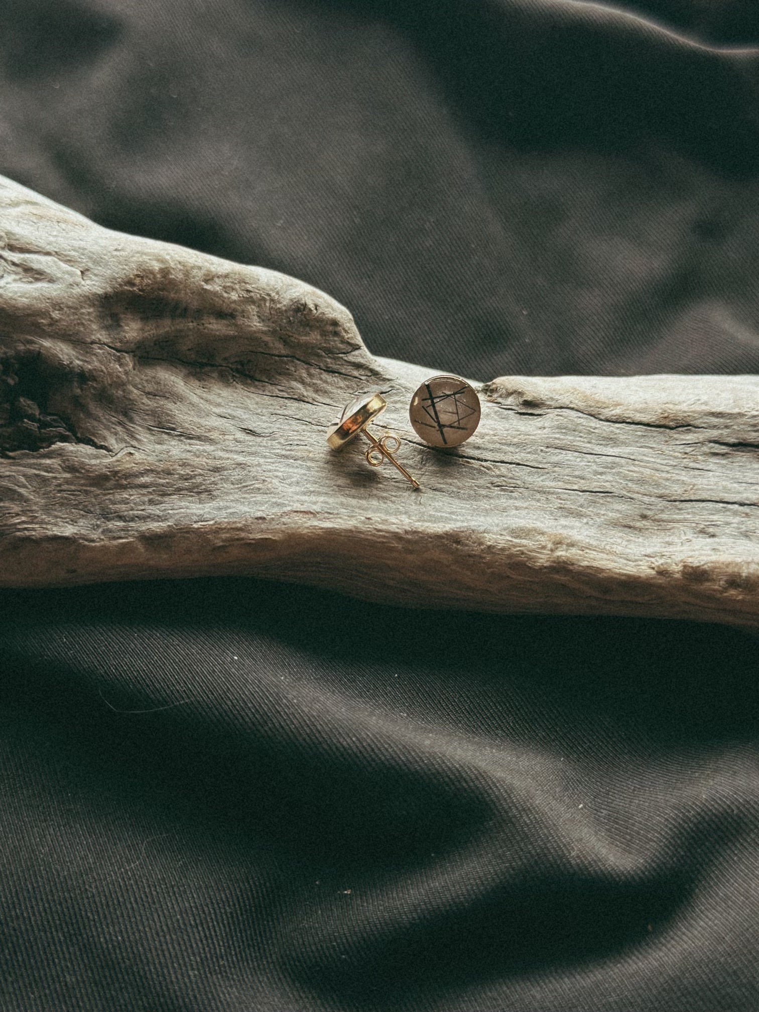 Gold Filled Pet Keepsake/Memorial Studs Earrings - Fallen Whiskers