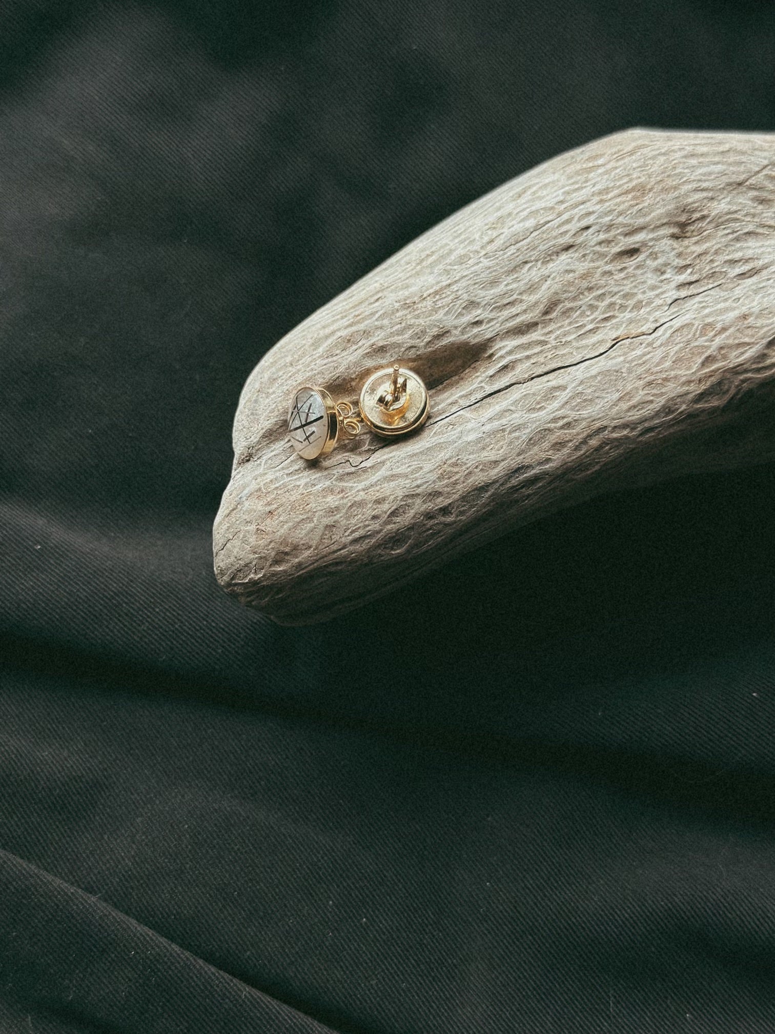 Gold Filled Pet Keepsake/Memorial Studs Earrings - Fallen Whiskers