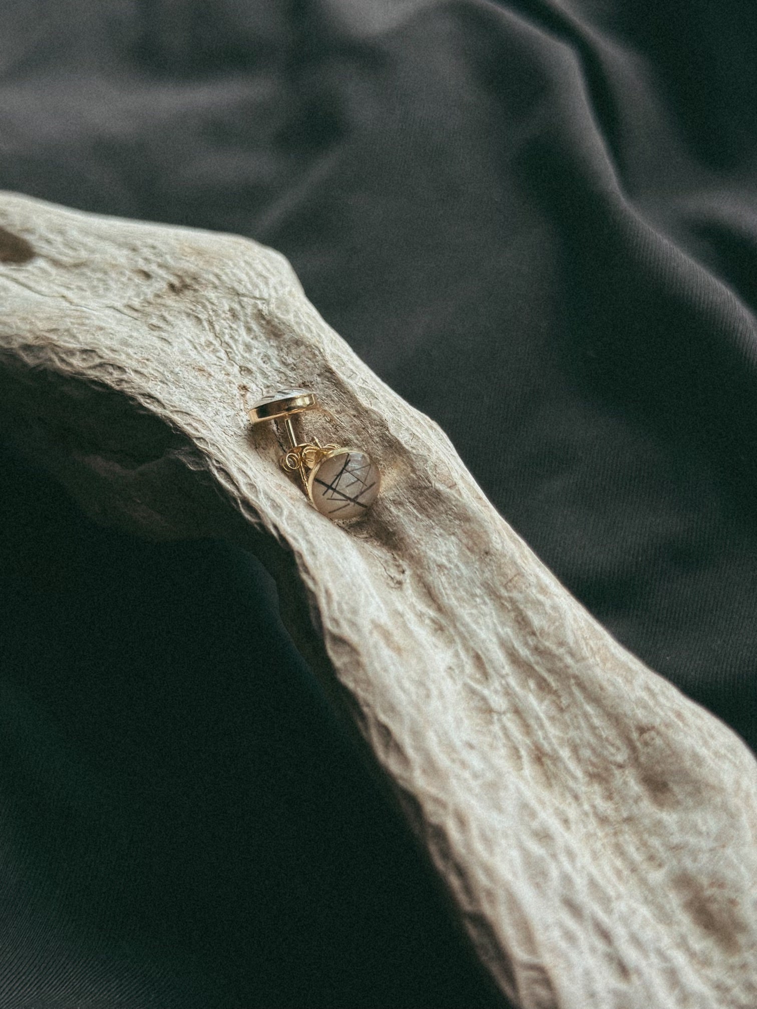 Gold Filled Pet Keepsake/Memorial Studs Earrings - Fallen Whiskers