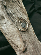 Hammered Hollow Circle Pet Keepsake/Memorial Pendant - Fallen Whiskers Jewelry