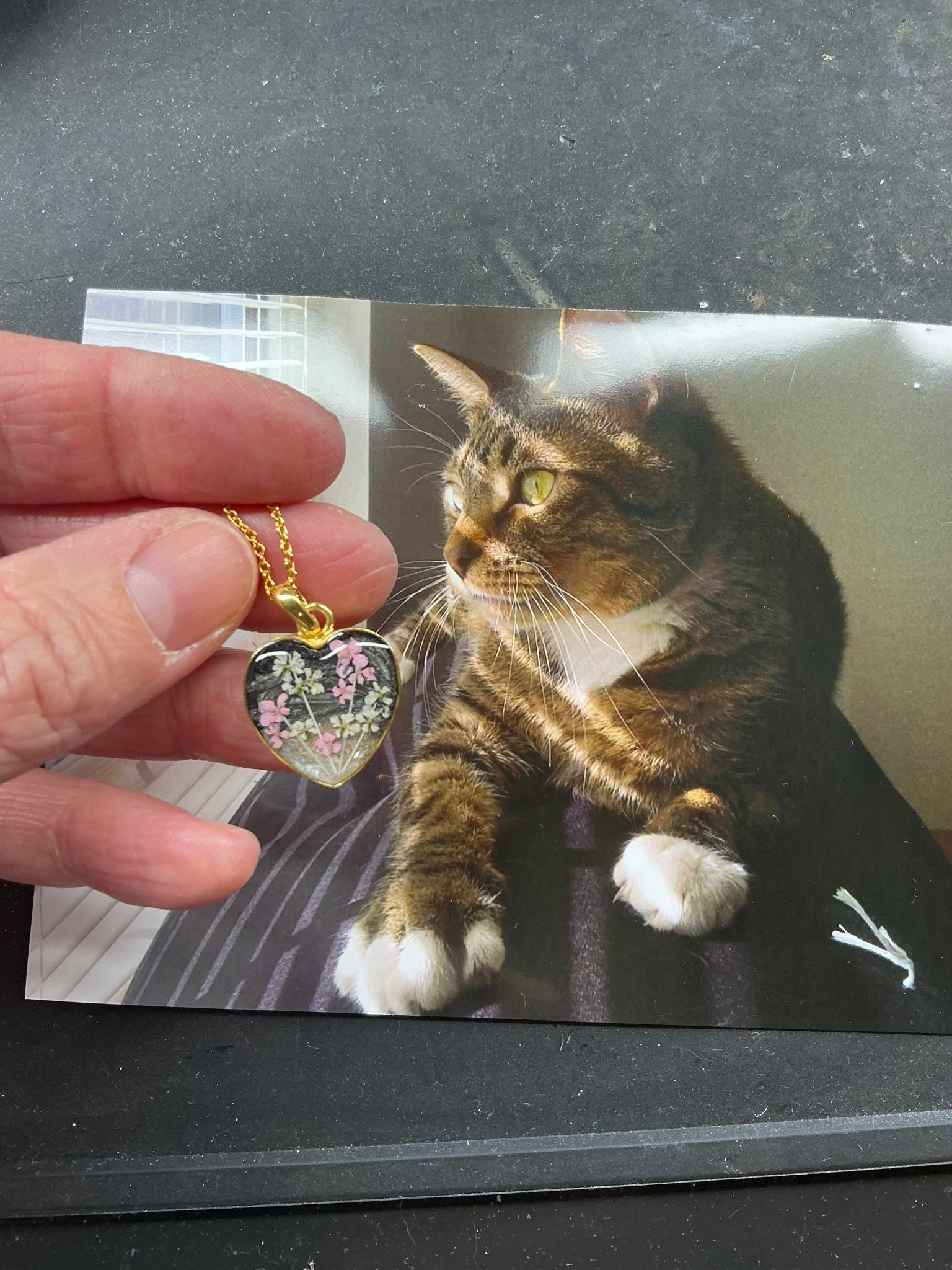 Heart Pet Keepsake/Memorial Pendant - Fallen Whiskers