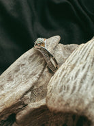 Inverted Wishbone Cremains Pet Memorial Ring - Fallen Whiskers Jewelry