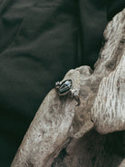 Marquise Double Moon Stone Pet Keepsake/Memorial Ring - Fallen Whiskers
