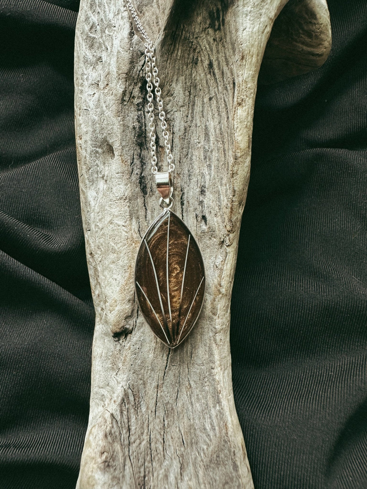 Marquise Sterling Silver Pet Keepsake/Memorial Pendant - Fallen Whiskers Jewelry
