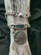 Men's Chunky Curb Pet Keepsake/Memorial Bracelet - Fallen Whiskers